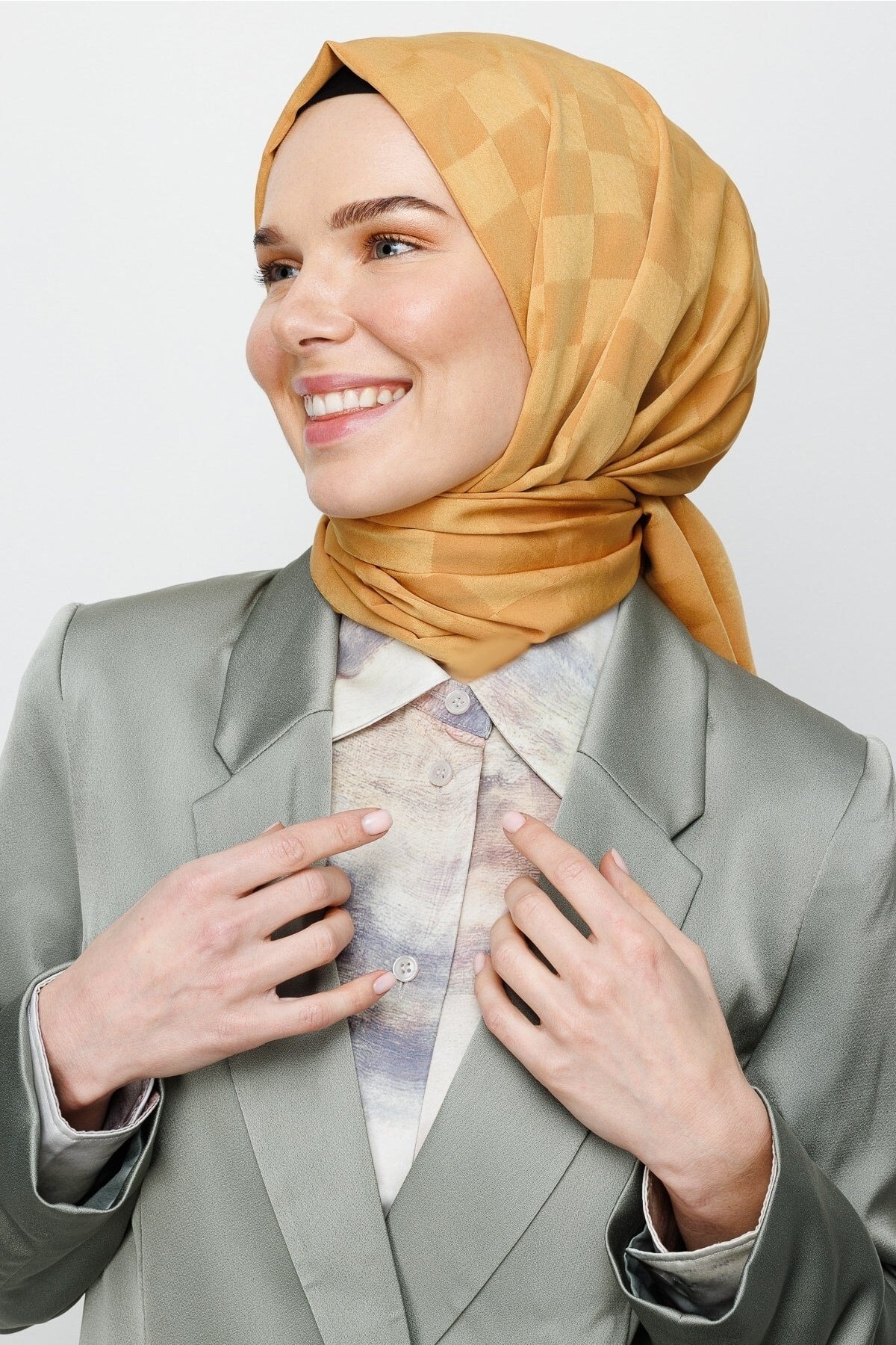 Dama Desen İpeksi Jakar Şal