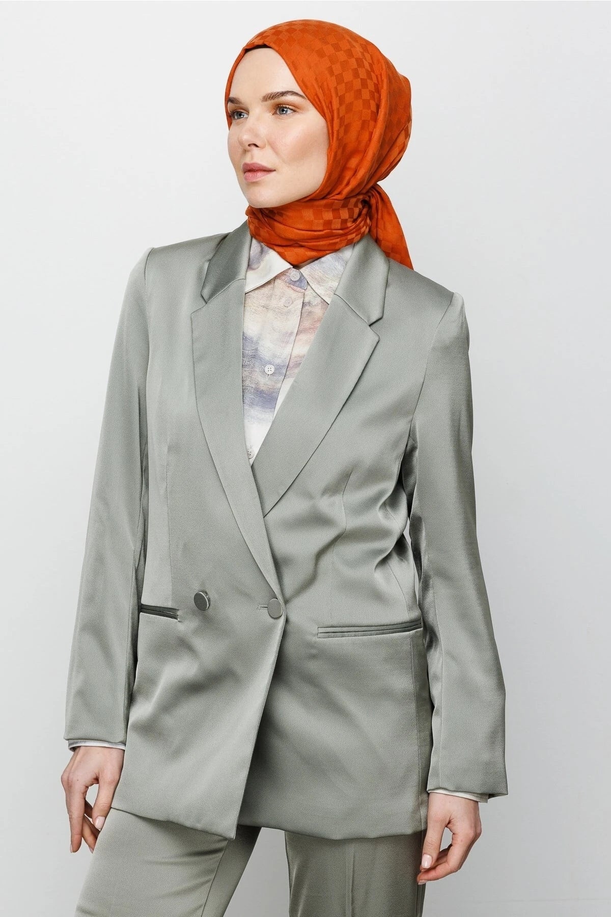 Kare Desen Pamuk Jakar Şal