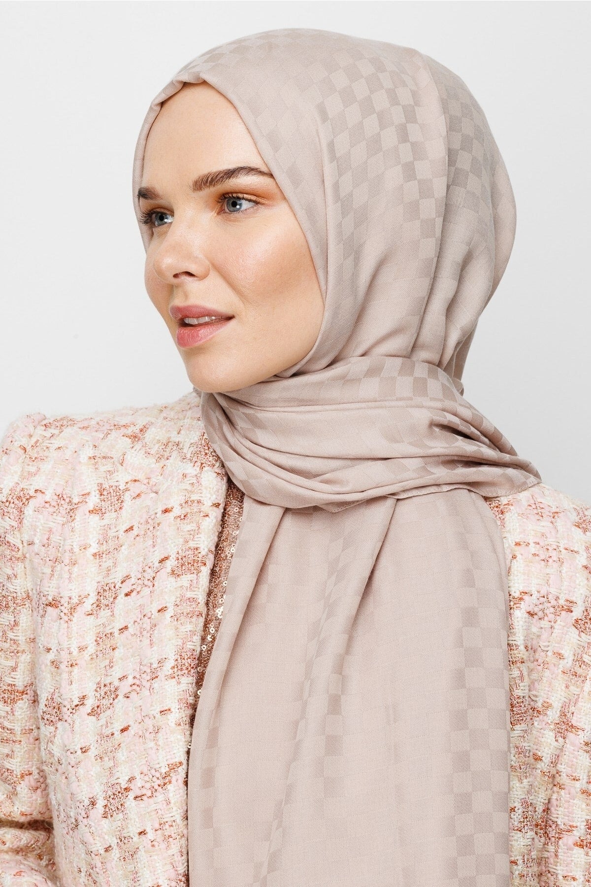 Kare Desen Pamuk Jakar Şal