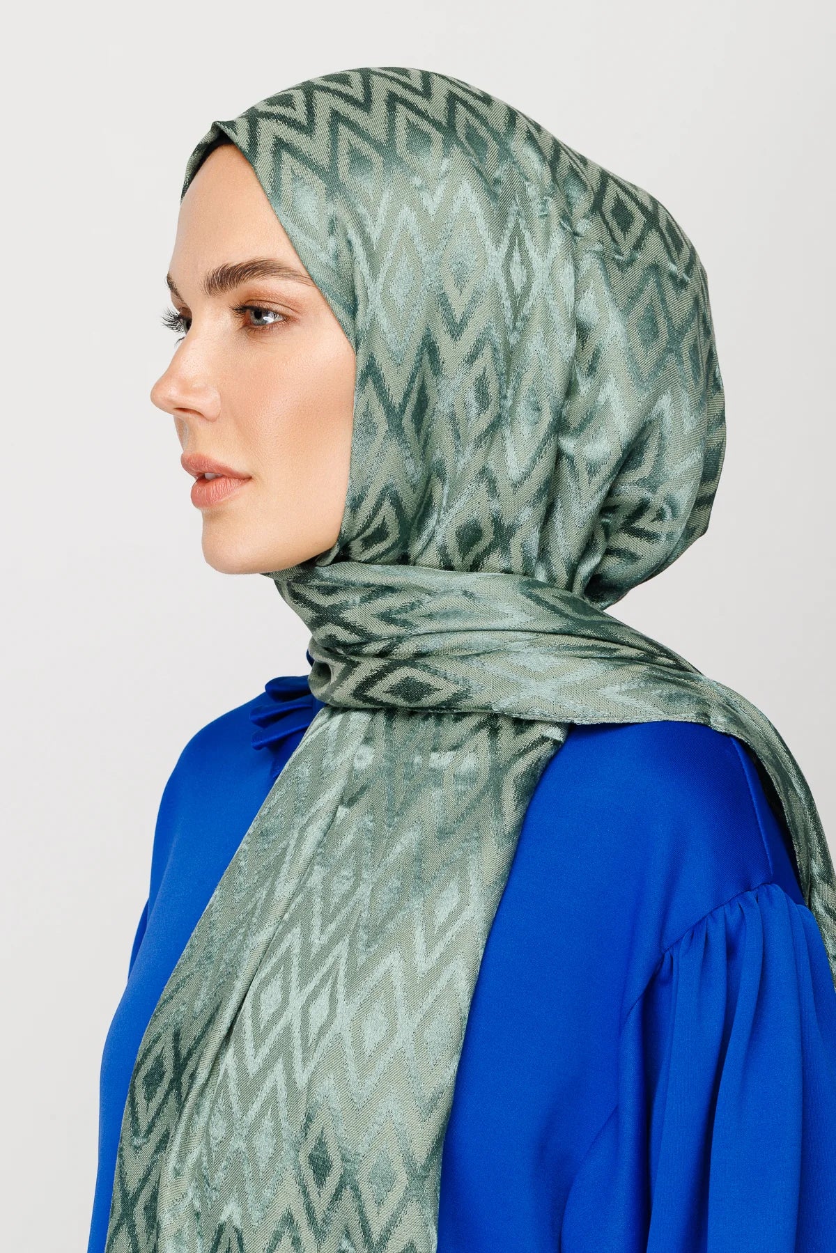 Karo Desen Parlak Jakar Şal