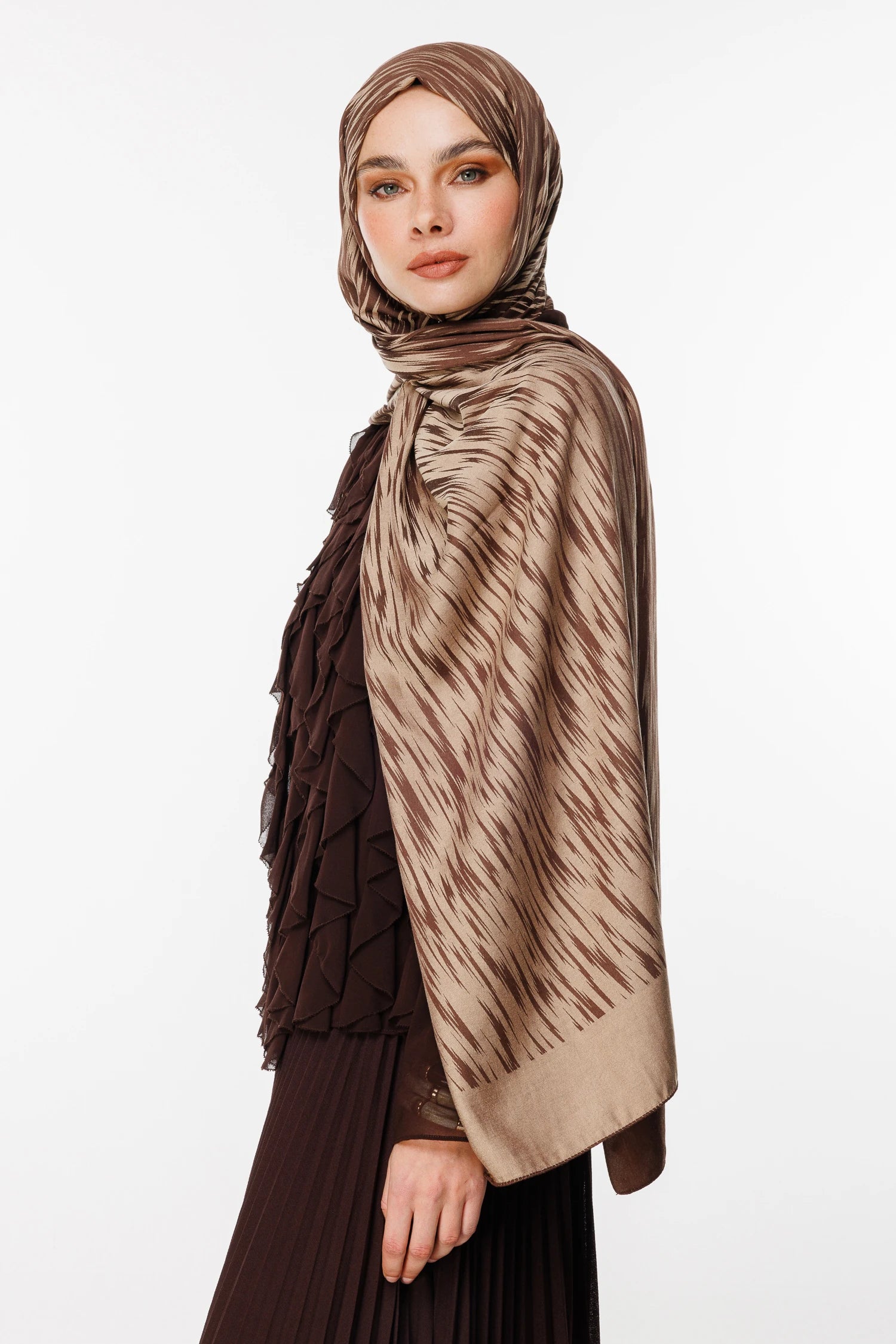 Selis Desen Çift Taraflı Şal