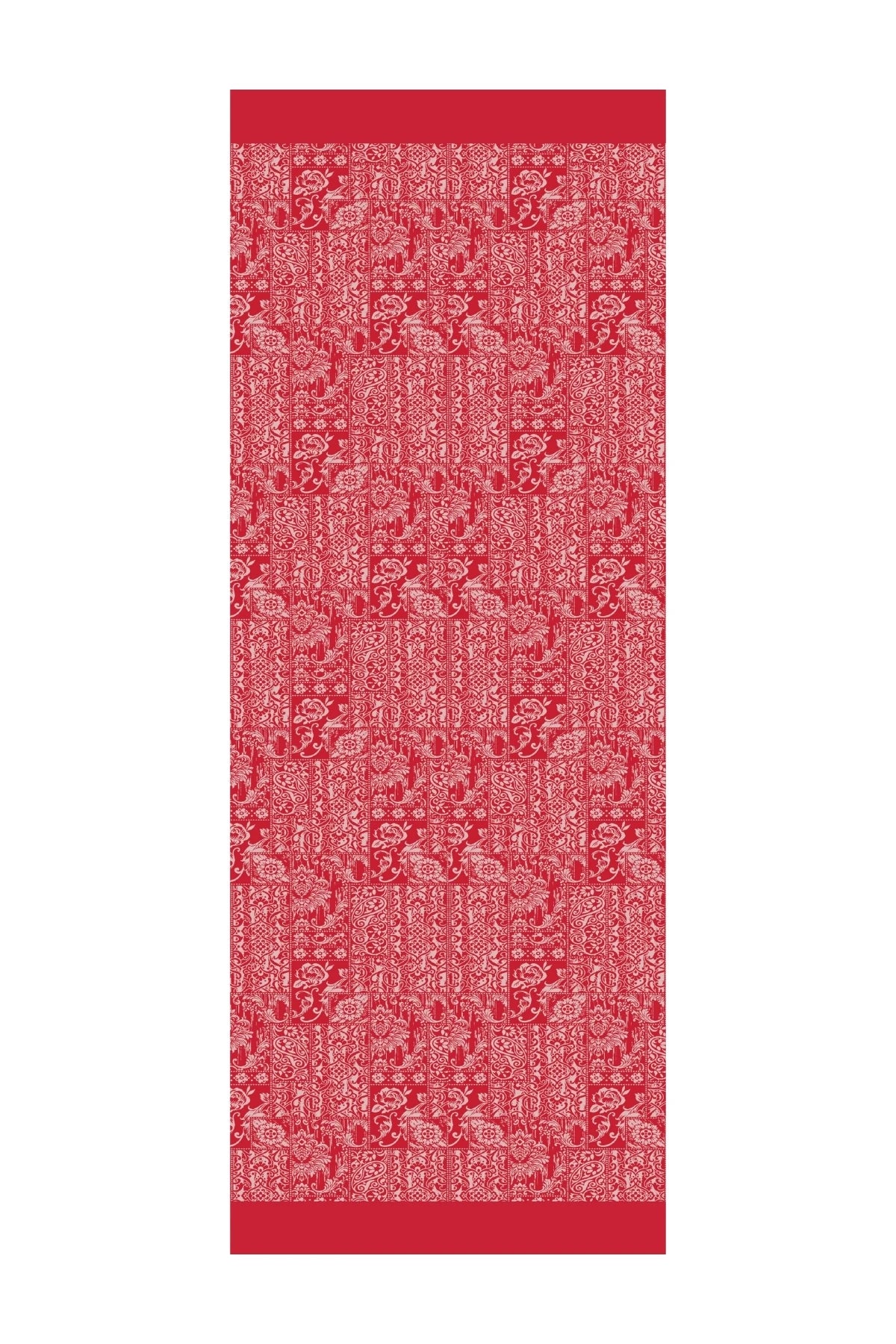 Henna Desen Çift Taraflı Şal