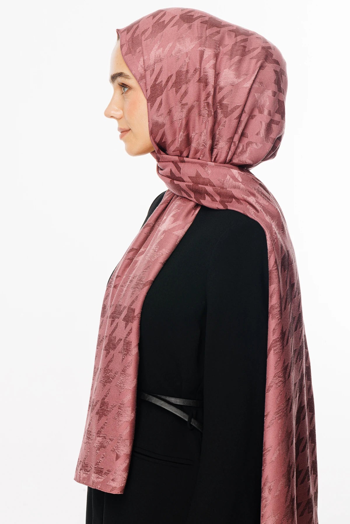 Kazayağı Desen Parlak Jakar Şal