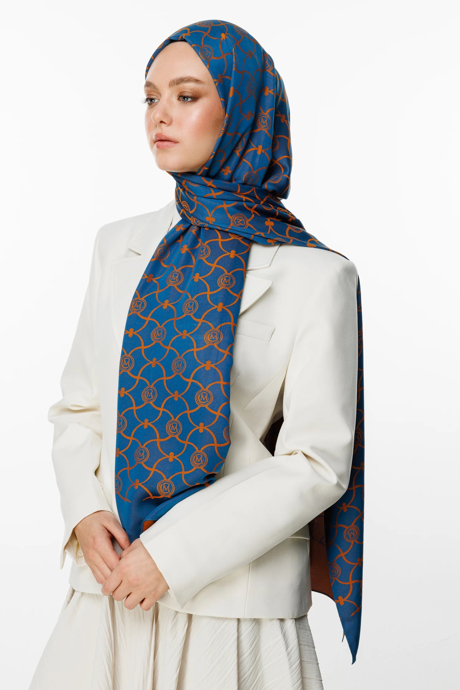 Marrakech Desen Çift Taraflı Şal