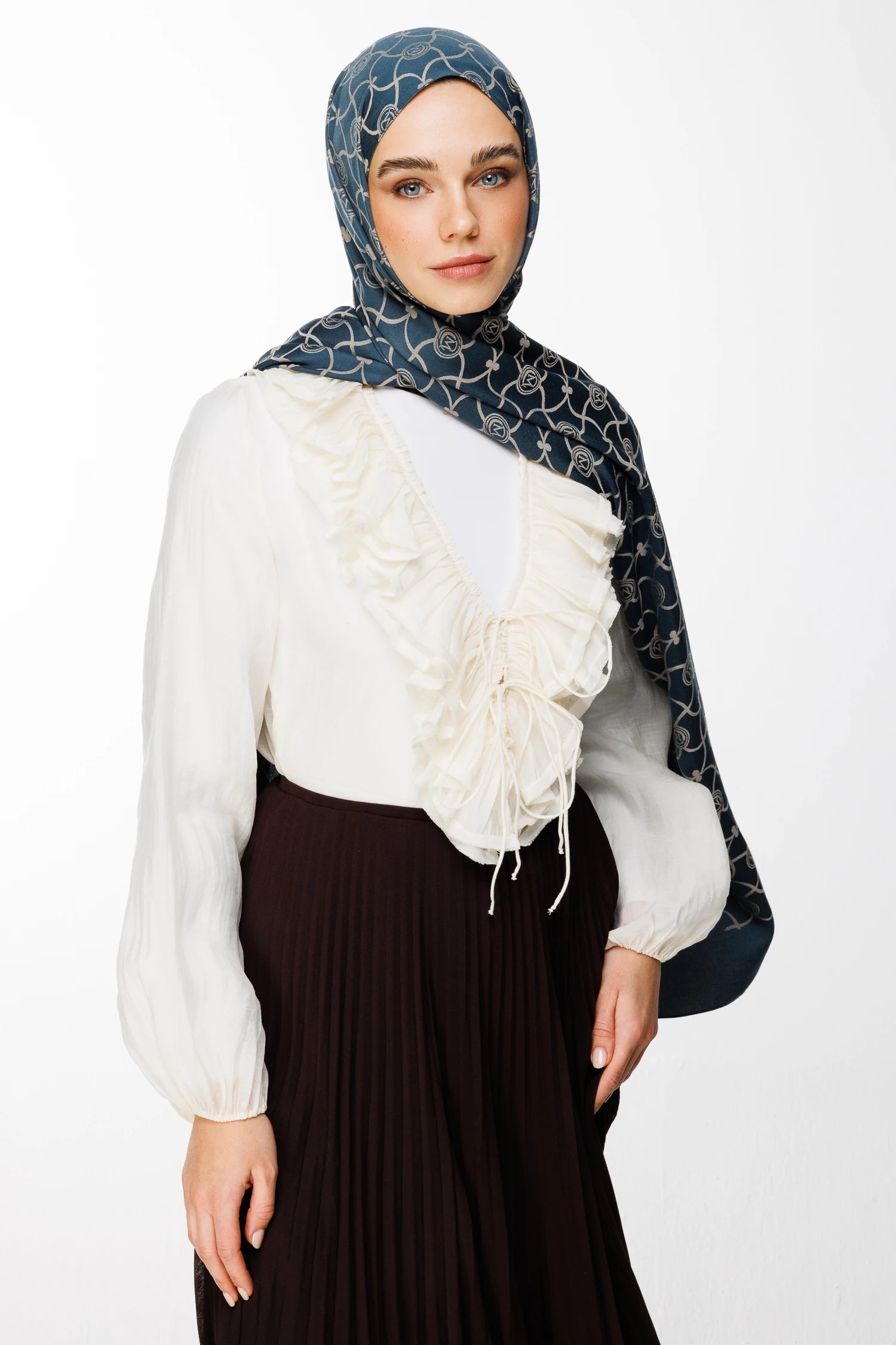 Marrakech Desen Çift Taraflı Şal