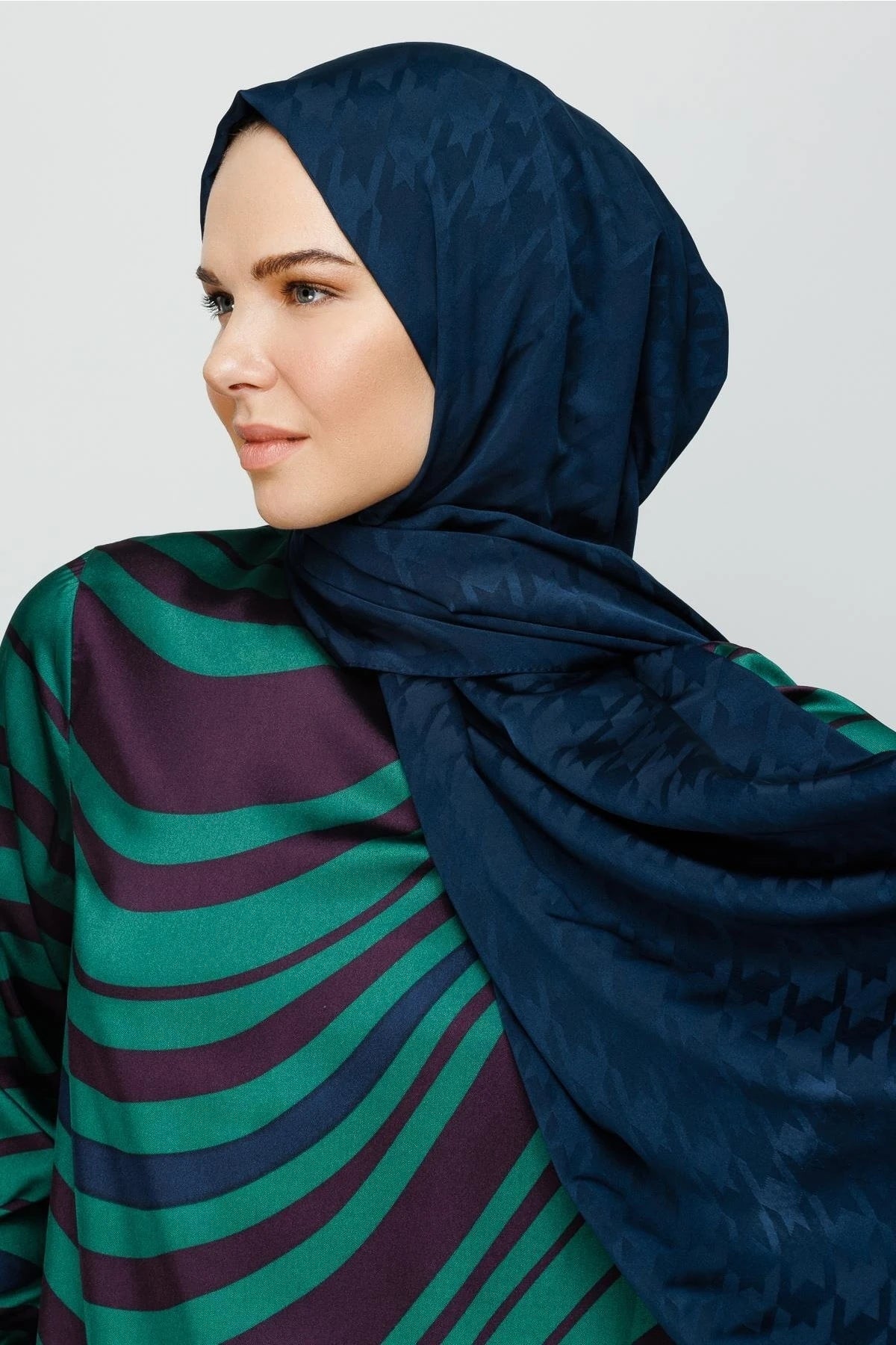 Kazayağı Desen İpeksi Jakar Şal