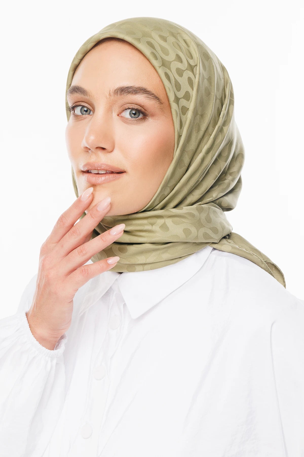 Moon Desen İpeksi Jakar Eşarp