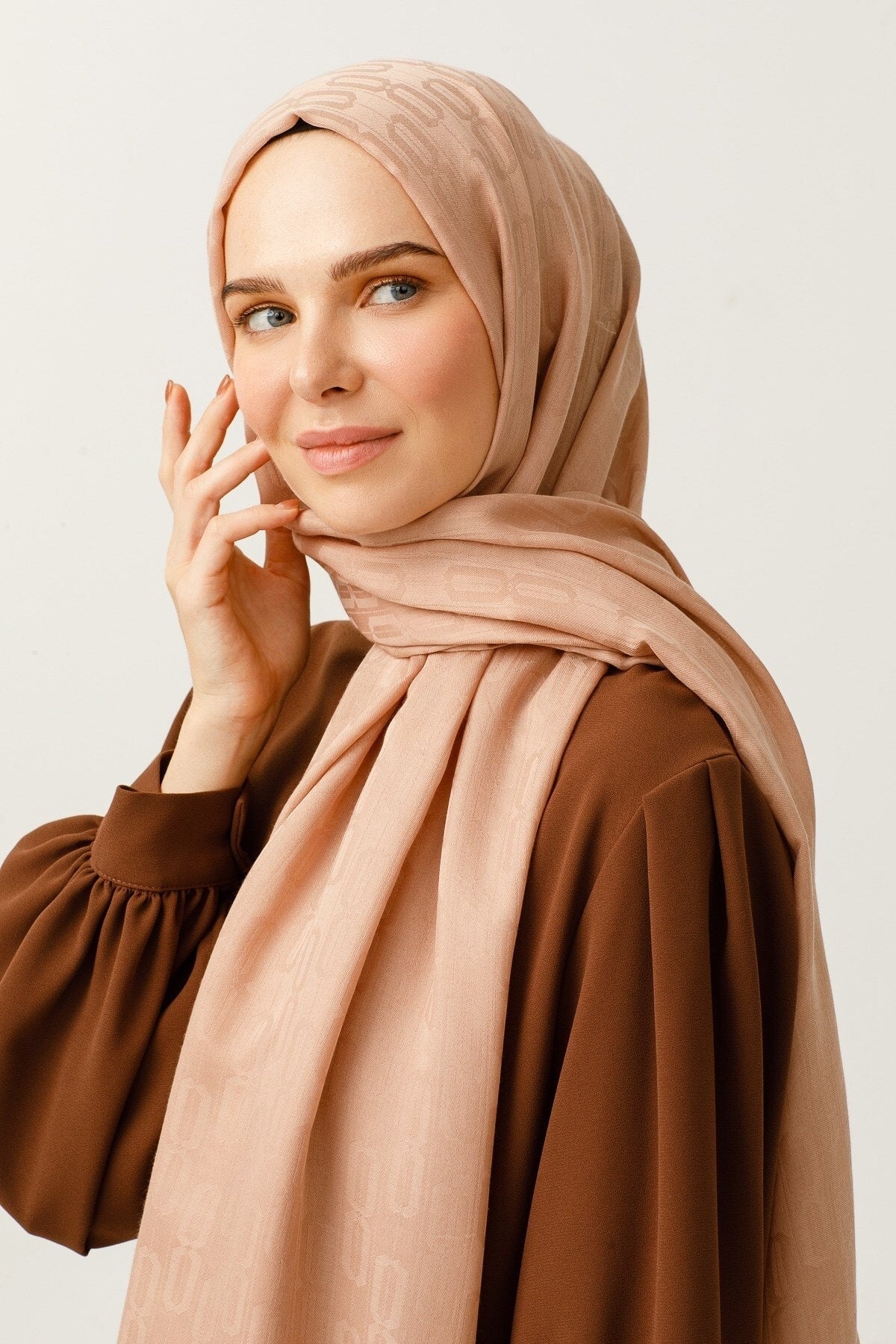 Zincir Desen Pamuk Jakar Şal