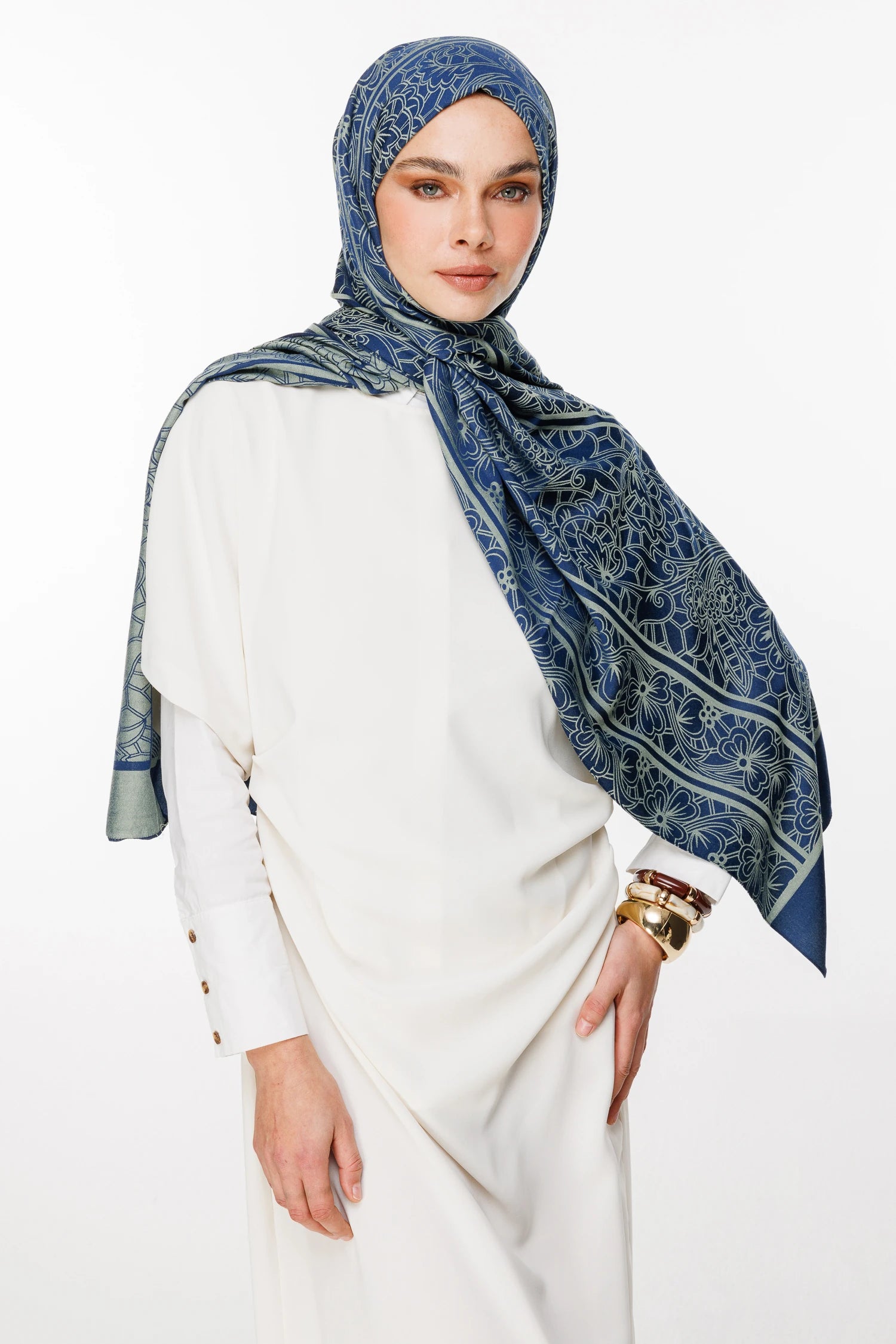 Lavin Desen Çift Taraflı Şal