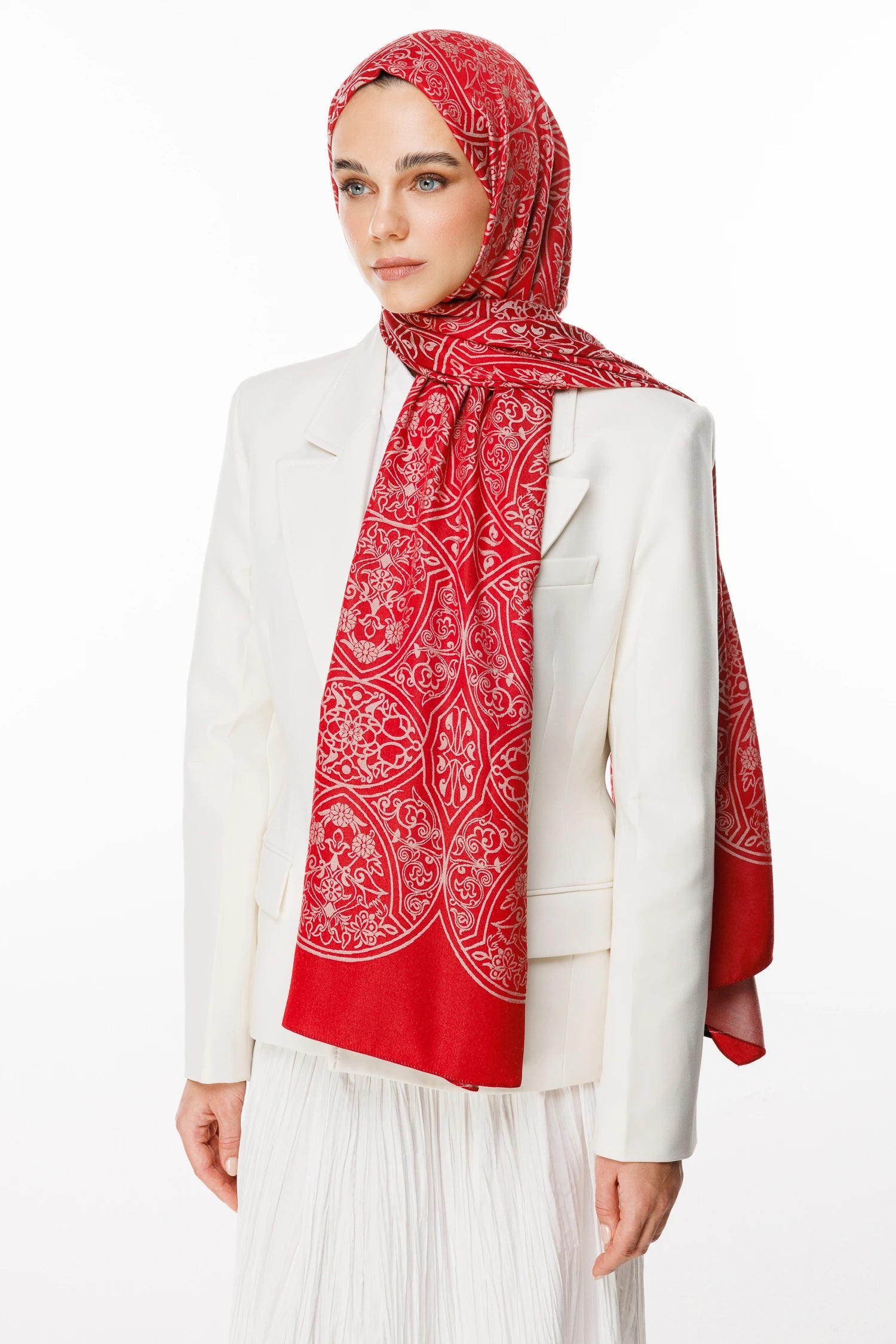 Morocco Desen Çift Taraflı Şal