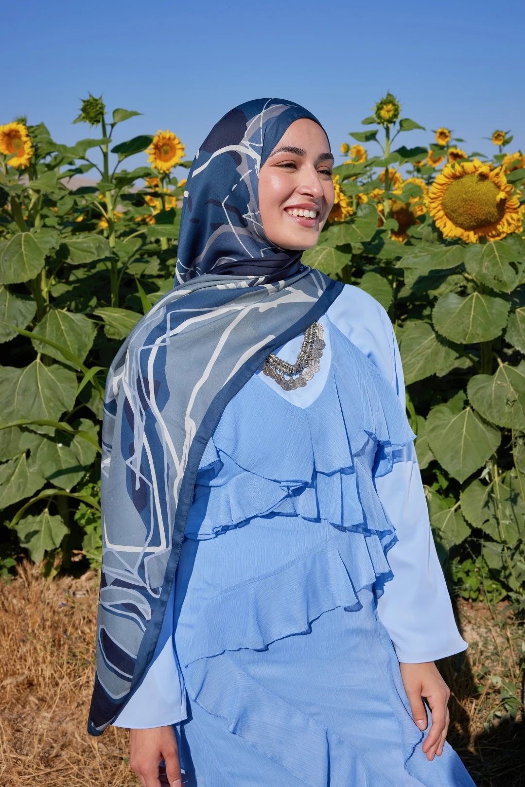 Turna Desen Sakura İpek Şal