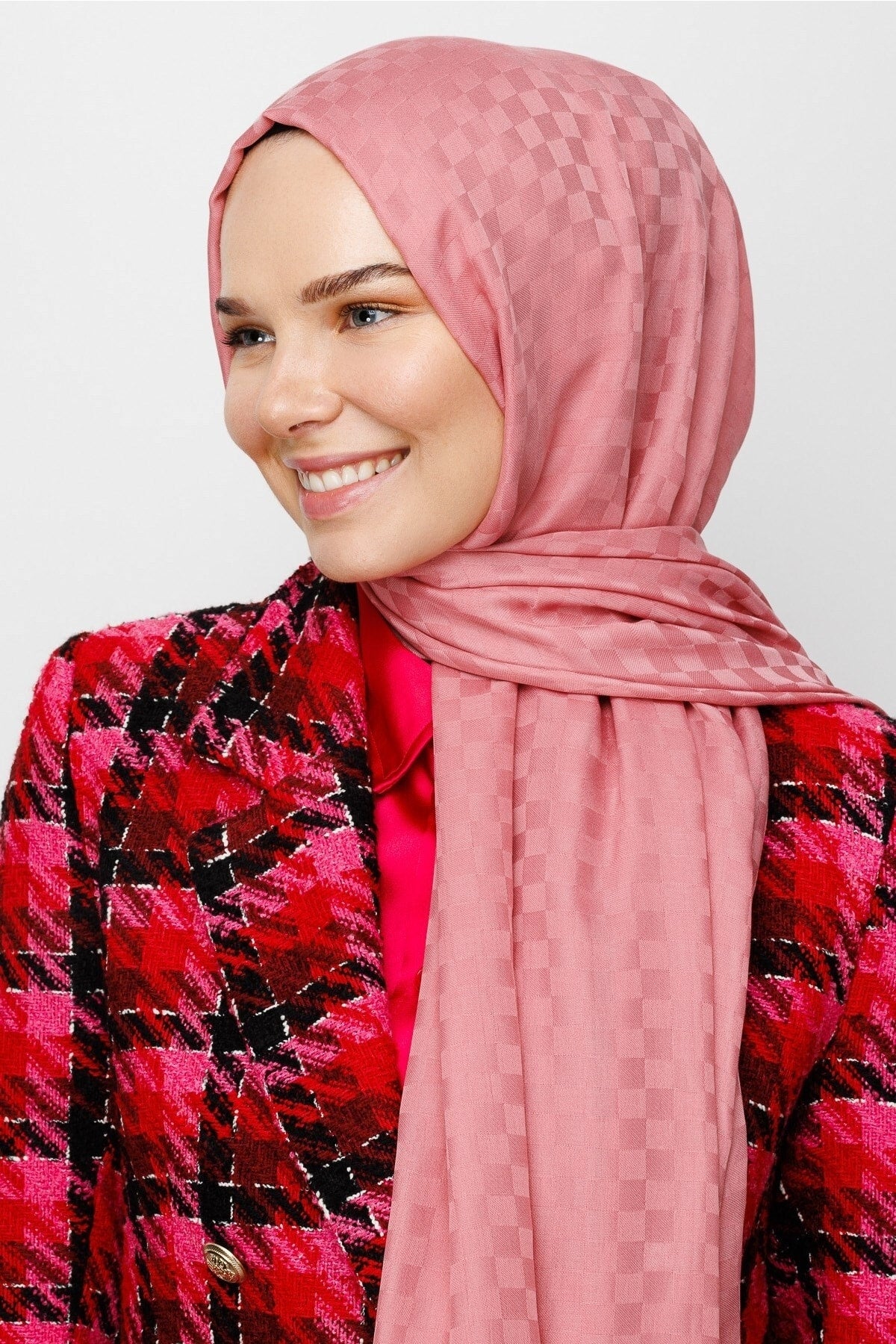 Kare Desen Pamuk Jakar Şal