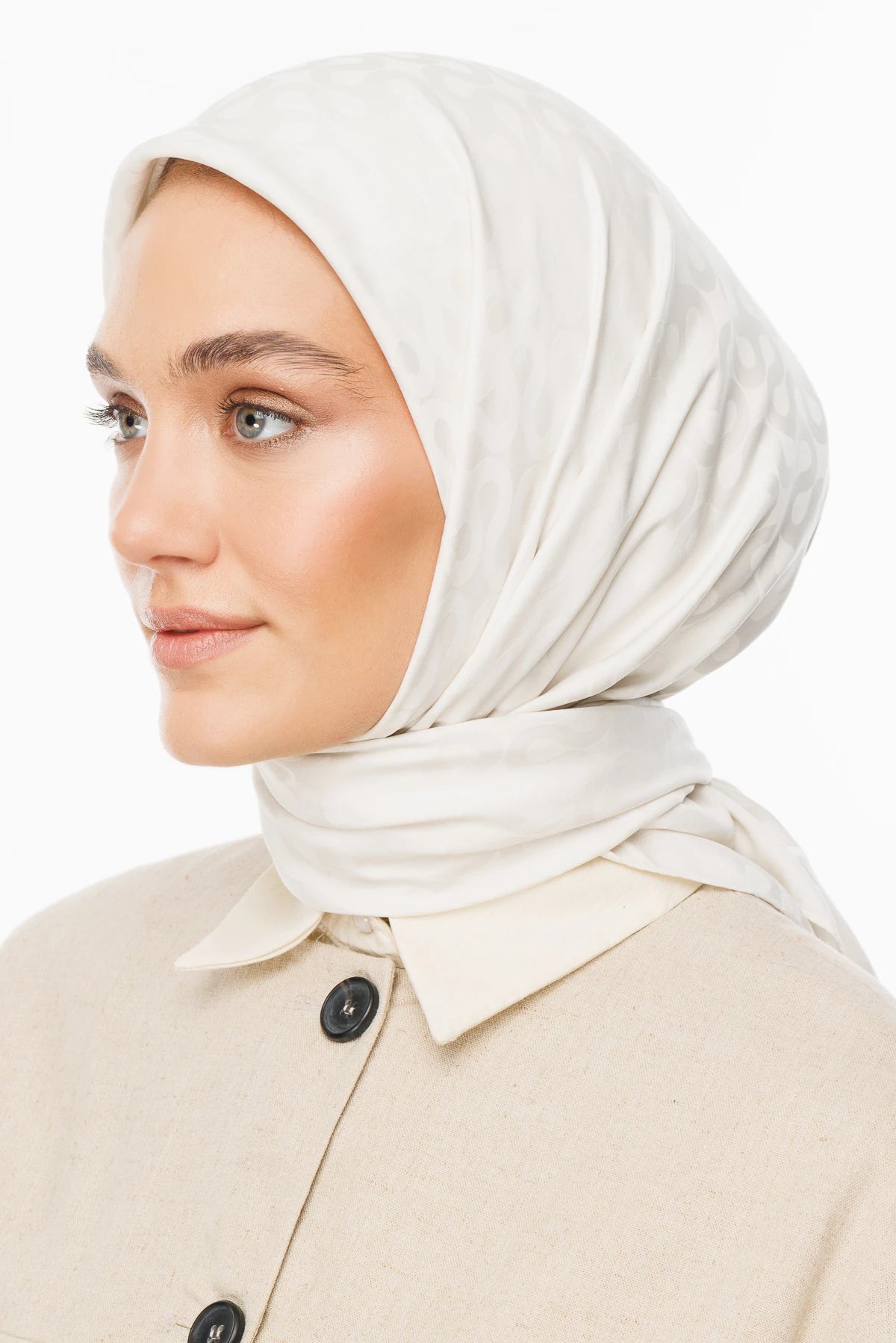 Moon Desen İpeksi Jakar Eşarp