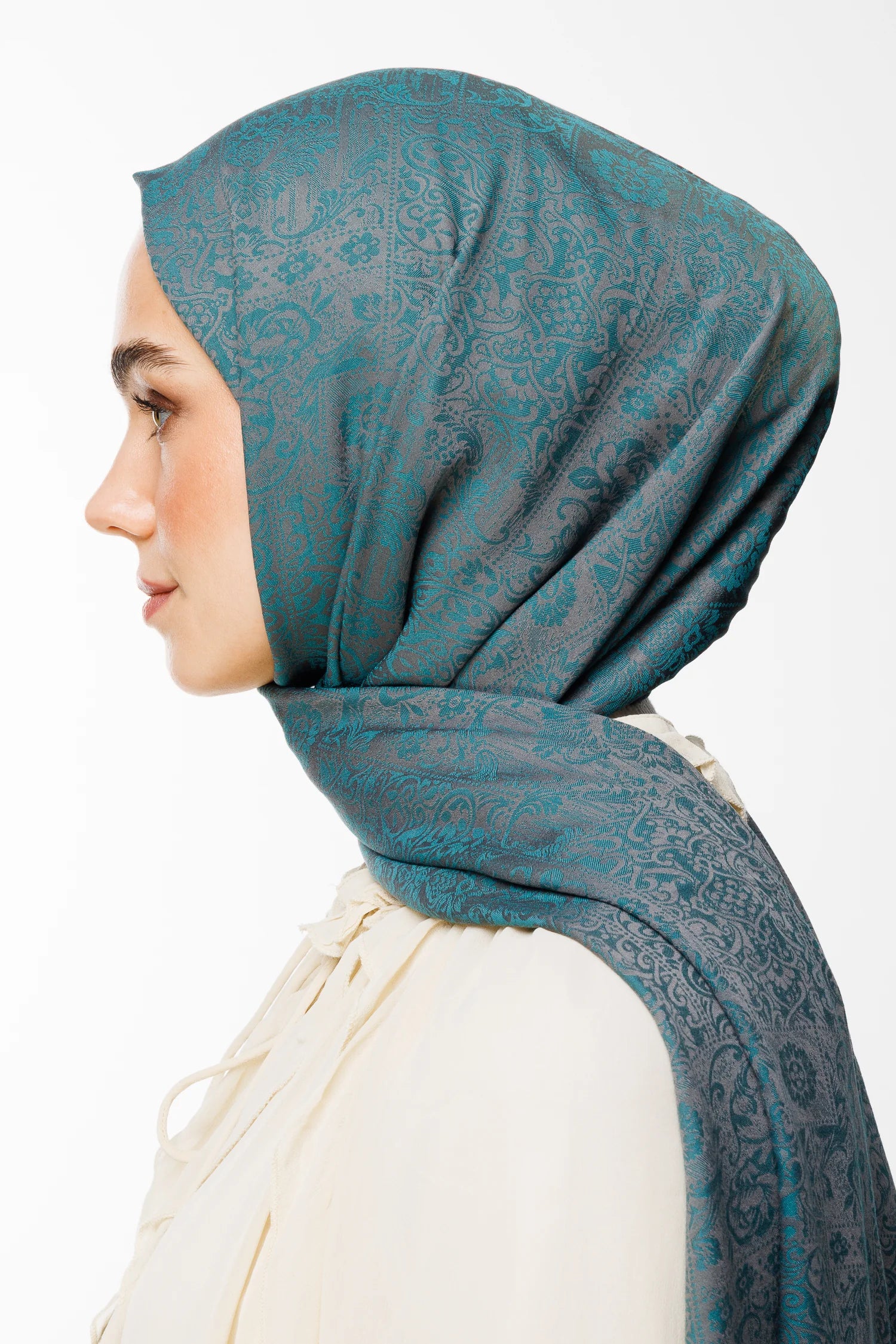 Henna Desen Çift Taraflı Şal