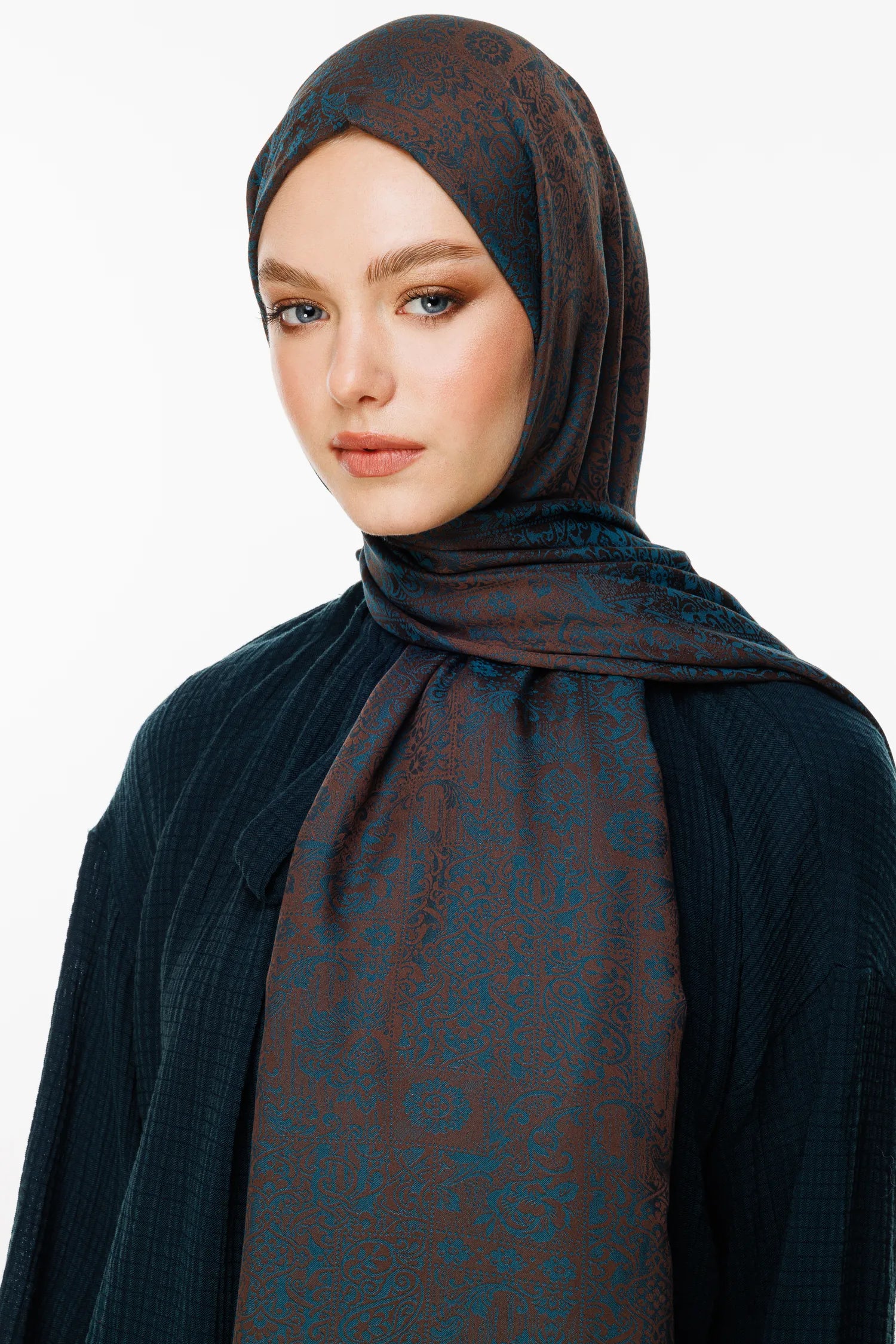 Henna Desen Çift Taraflı Şal