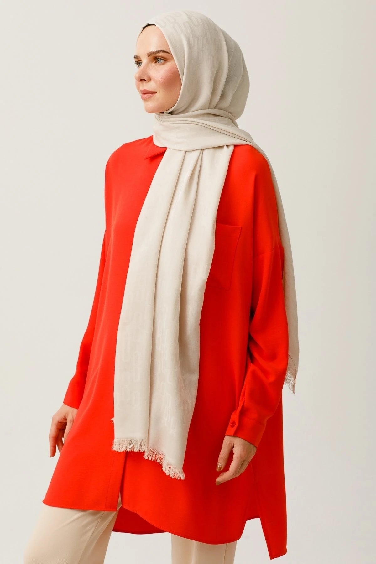 Zincir Desen Pamuk Jakar Şal