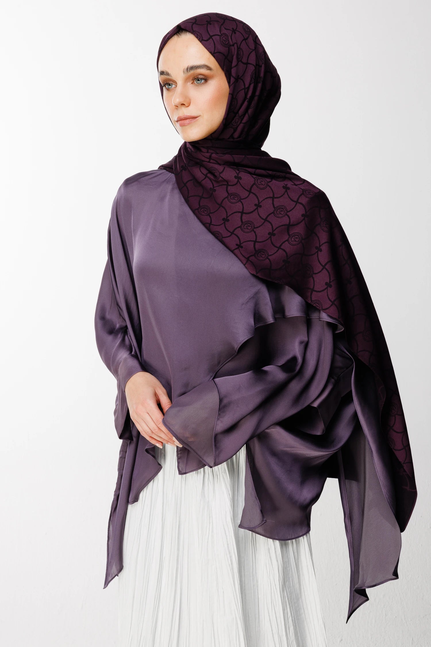 Marrakech Desen Çift Taraflı Şal