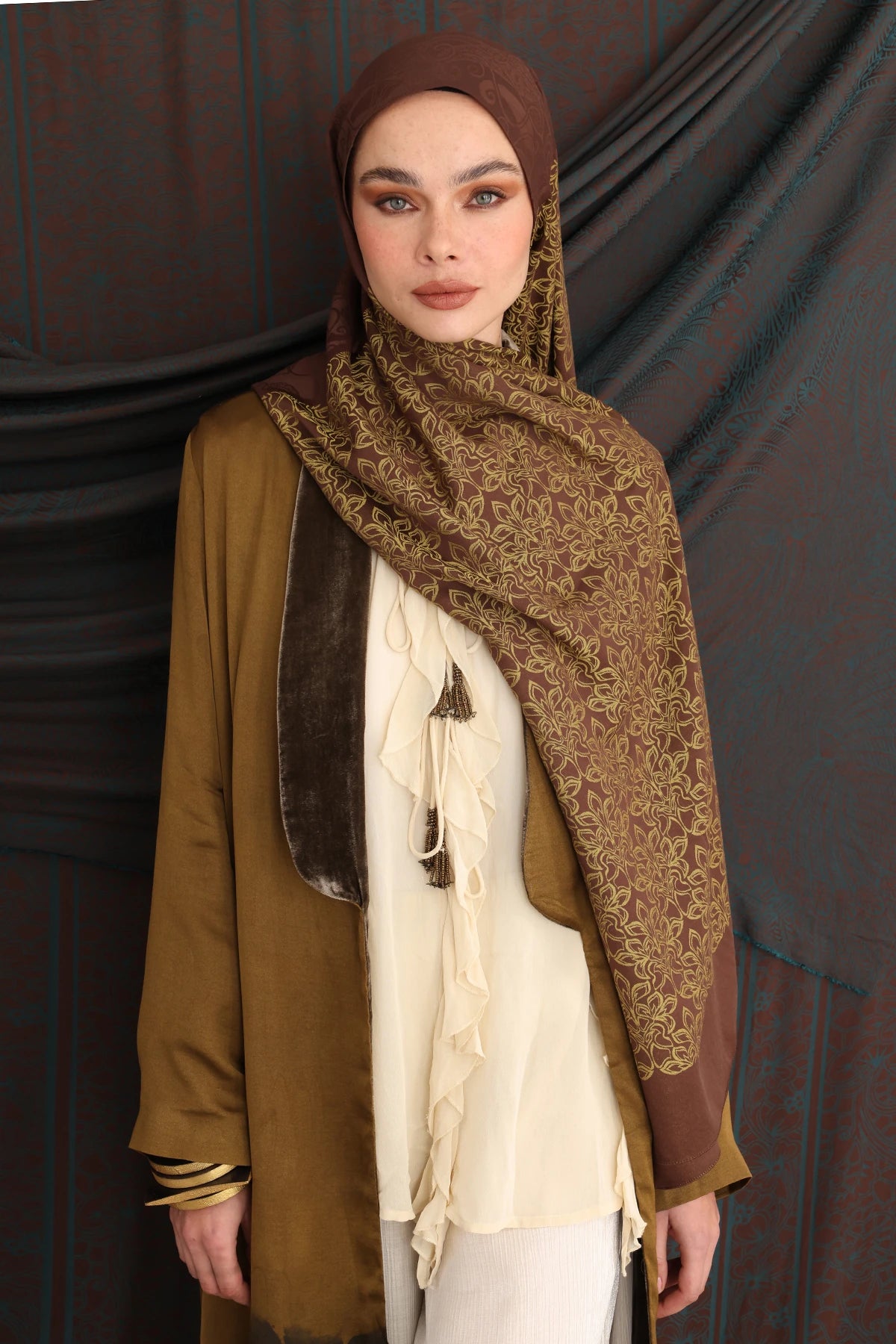 Nora Desen Çift Taraflı Şal