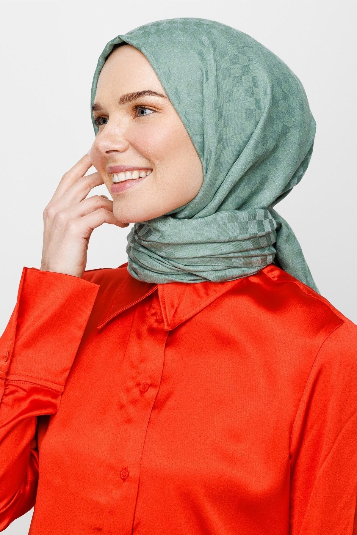 Kare Desen Pamuk Jakar Şal