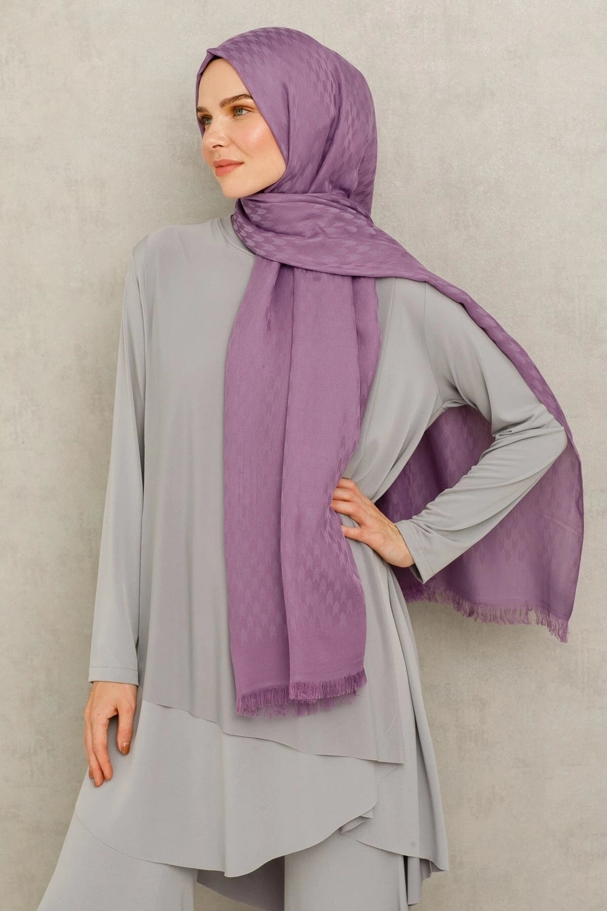 Kırlangıç Desen Pamuk Jakar Şal