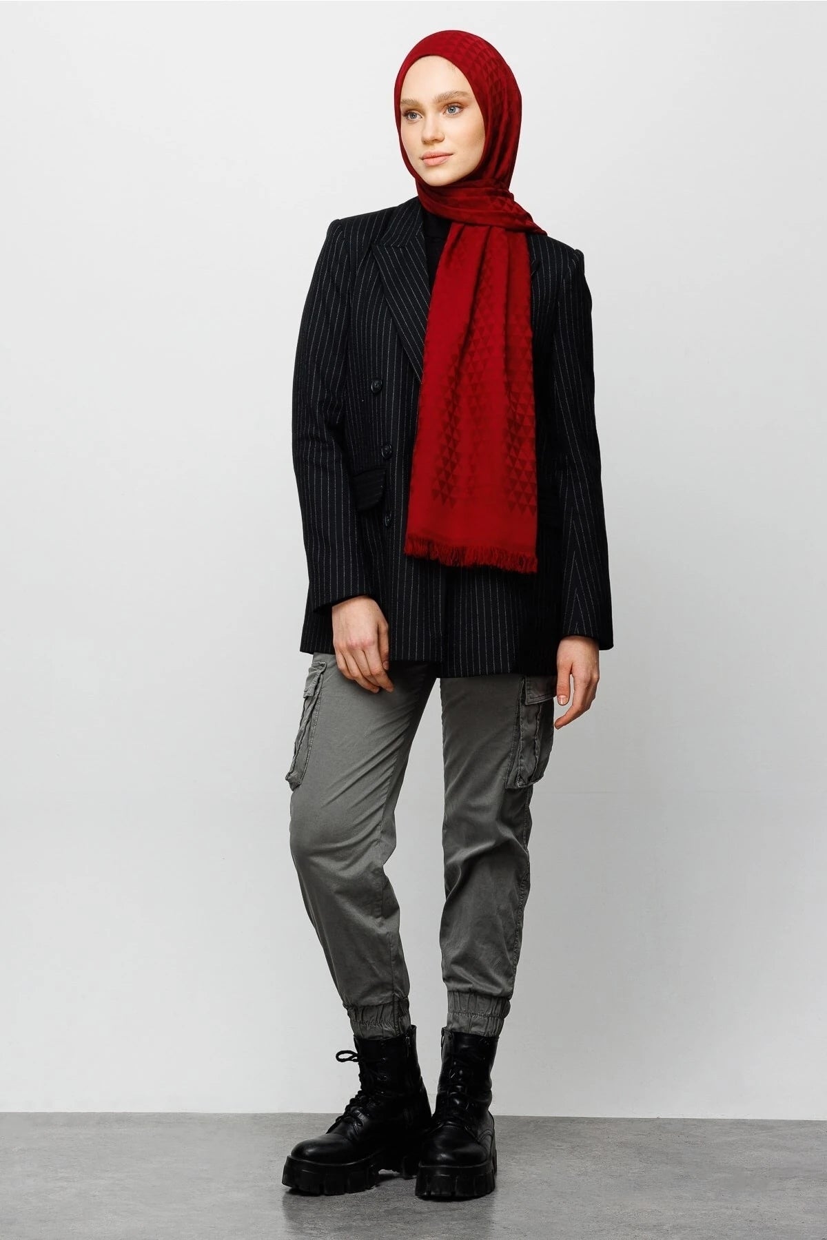 Prizma Desen Pamuk Jakar Şal