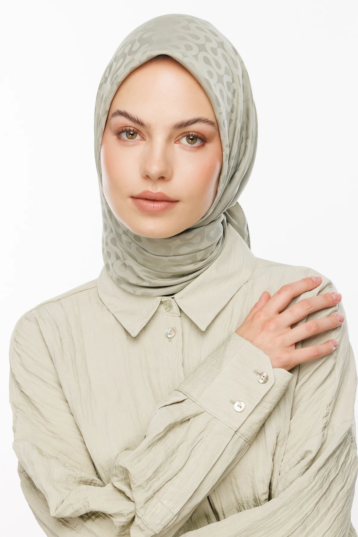 Moon Desen İpeksi Jakar Eşarp