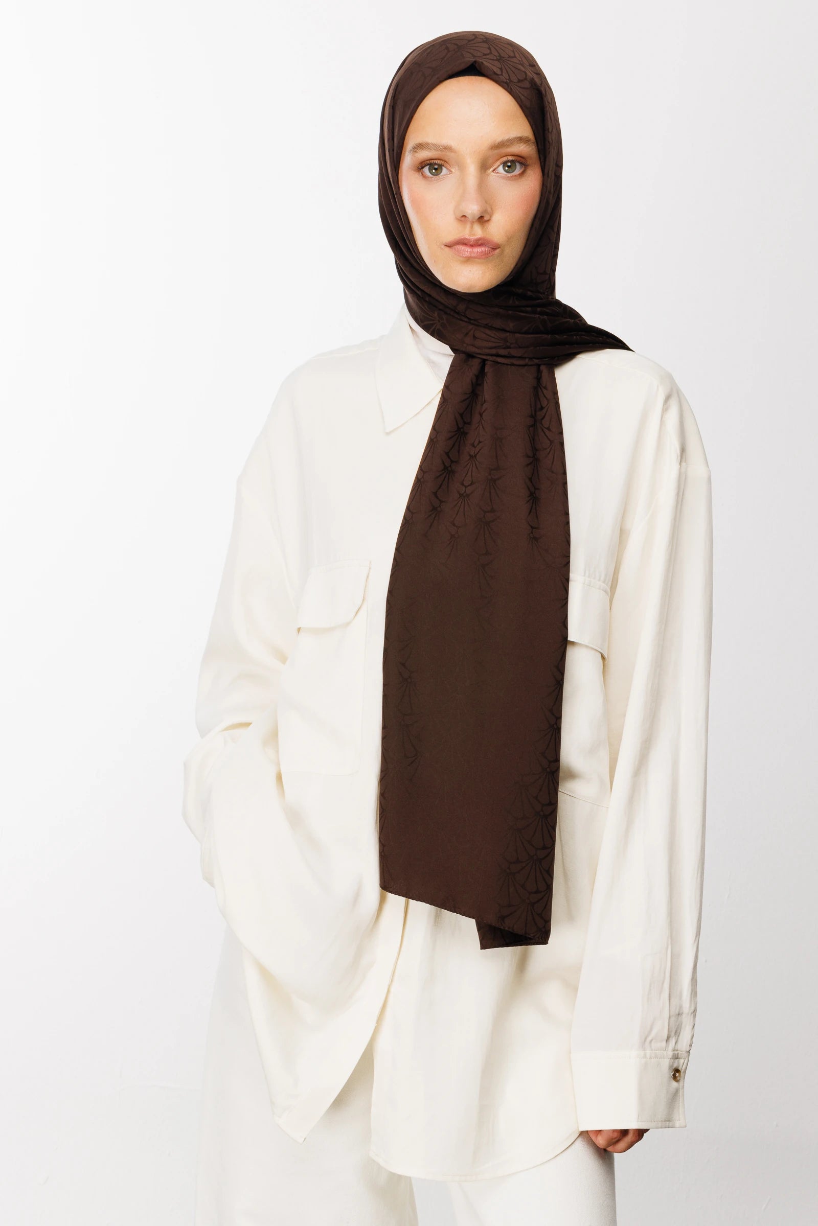 Lotus Desen İpeksi Jakar Şal