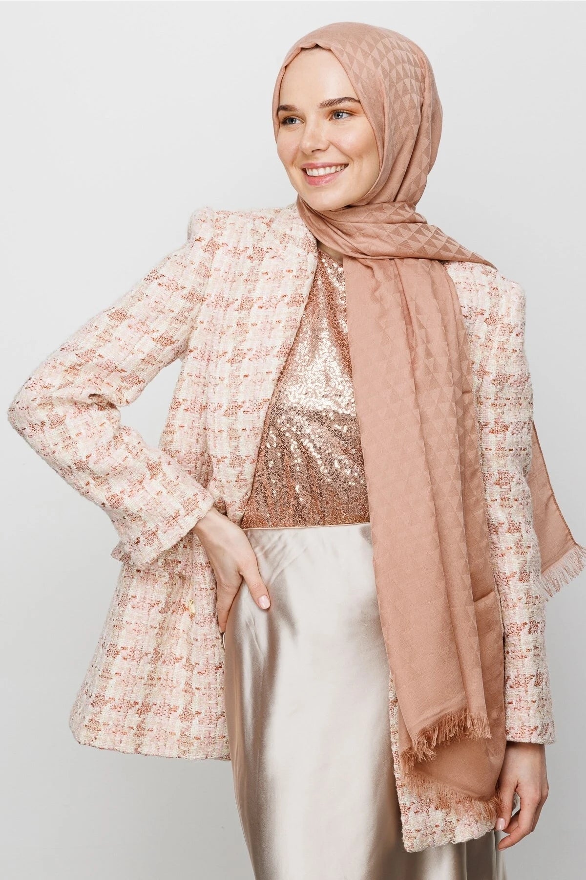 Prizma Desen Pamuk Jakar Şal