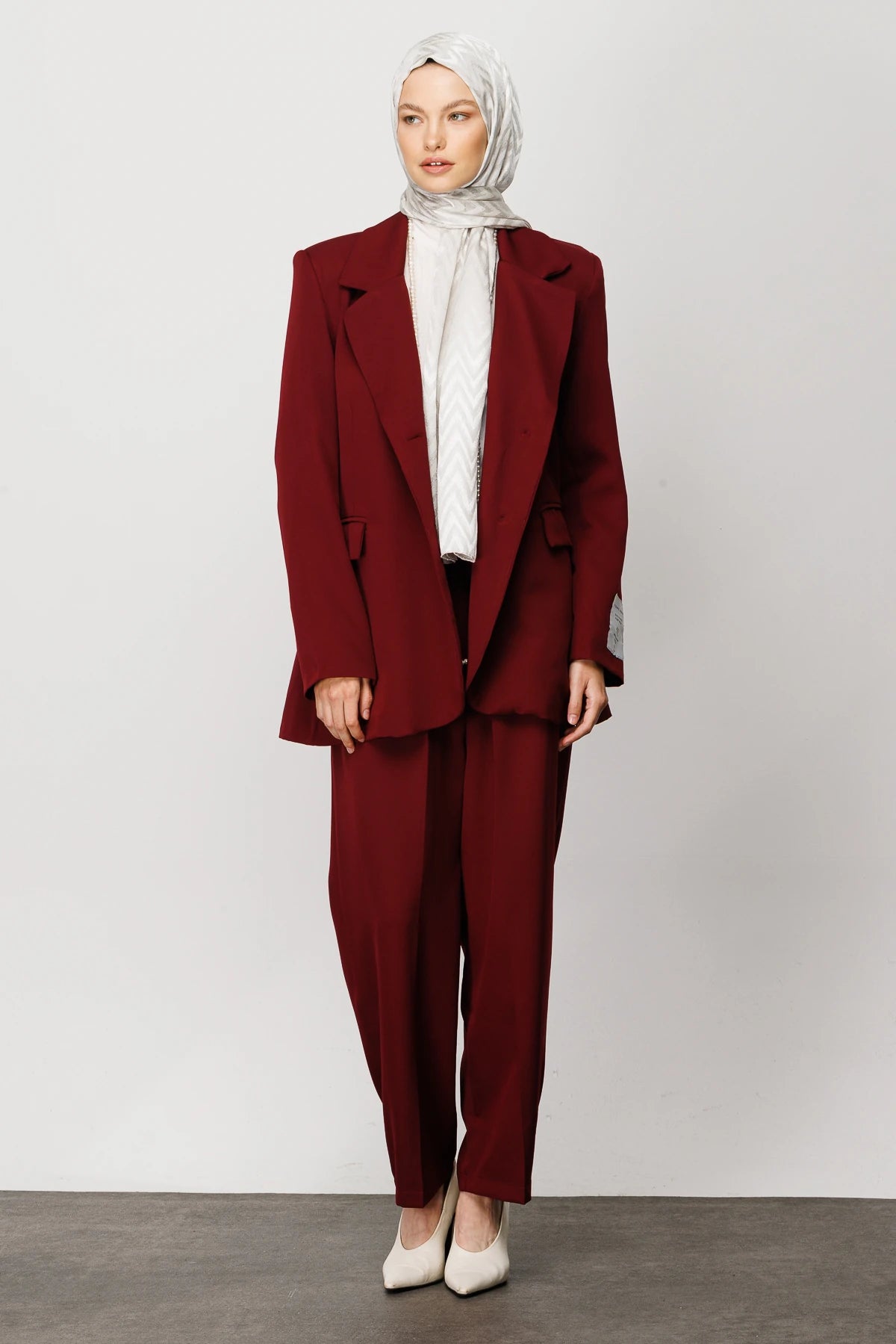 Zikzak Desen Parlak Jakar Şal