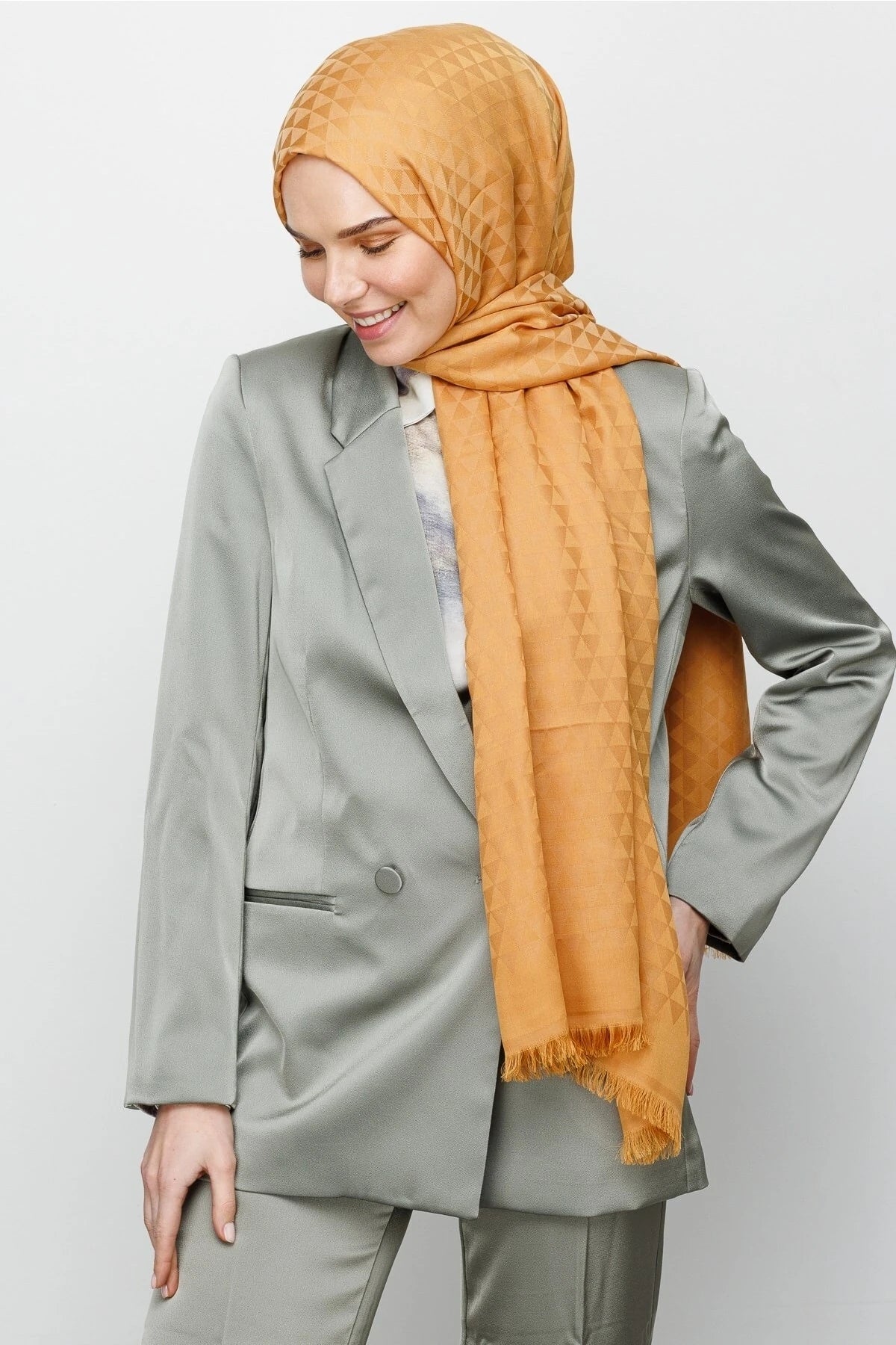 Prizma Desen Pamuk Jakar Şal