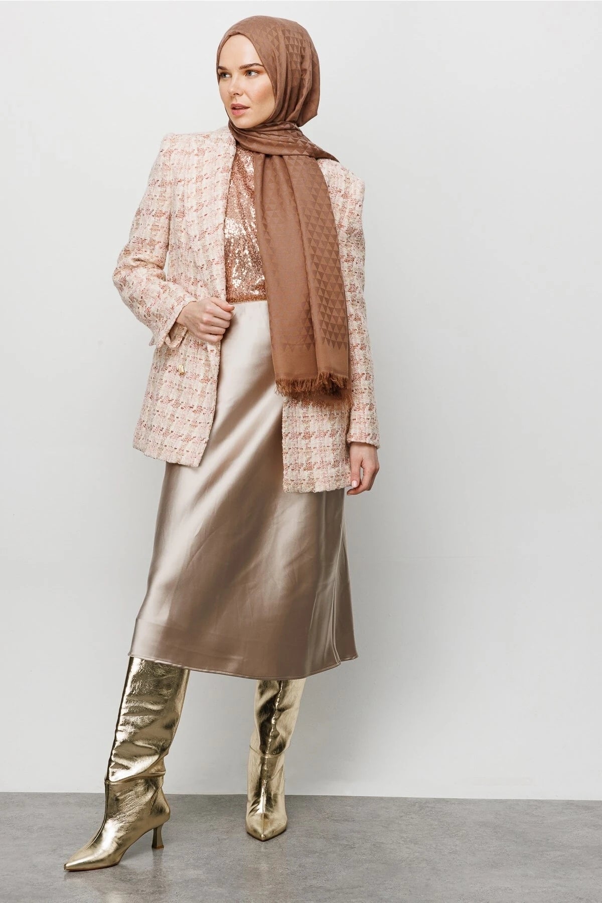 Prizma Desen Pamuk Jakar Şal