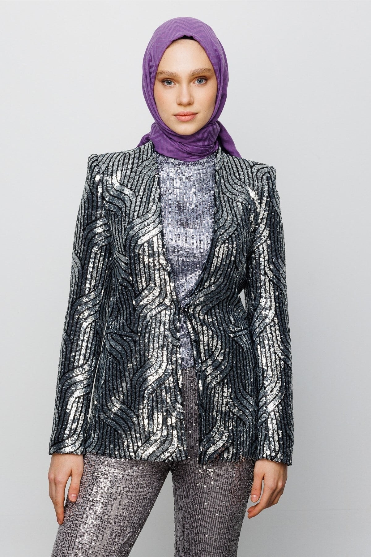 Zikzak Desen Pamuk Jakar Şal