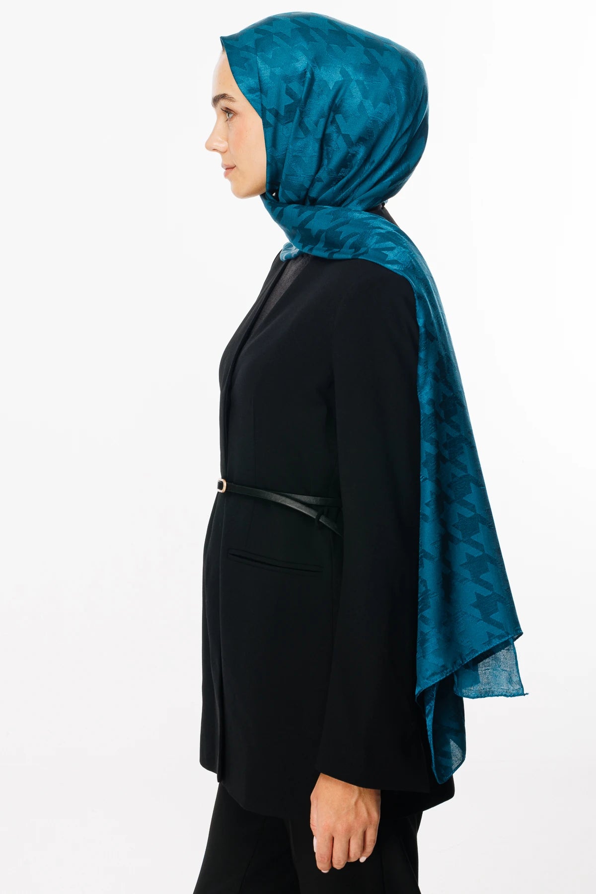 Kazayağı Desen Parlak Jakar Şal