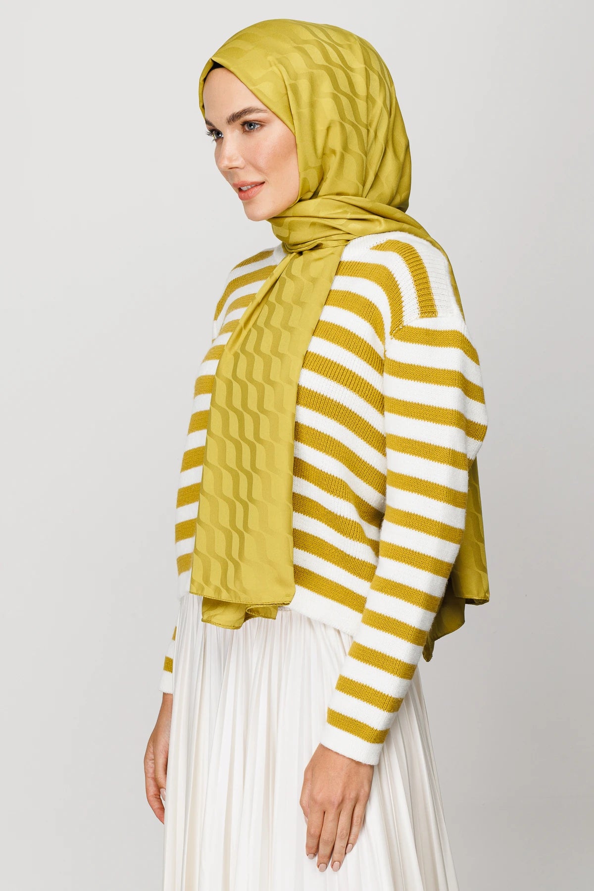 Dalga Desen İpeksi Jakar Şal