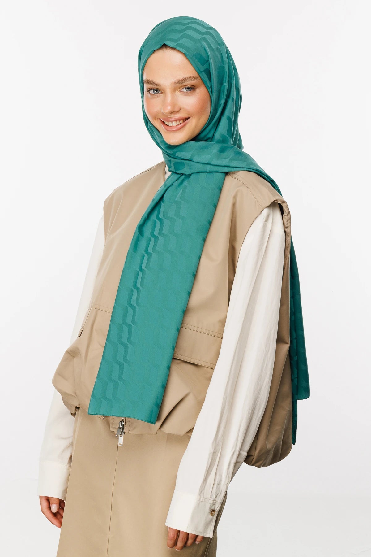 Dalga Desen İpeksi Jakar Şal