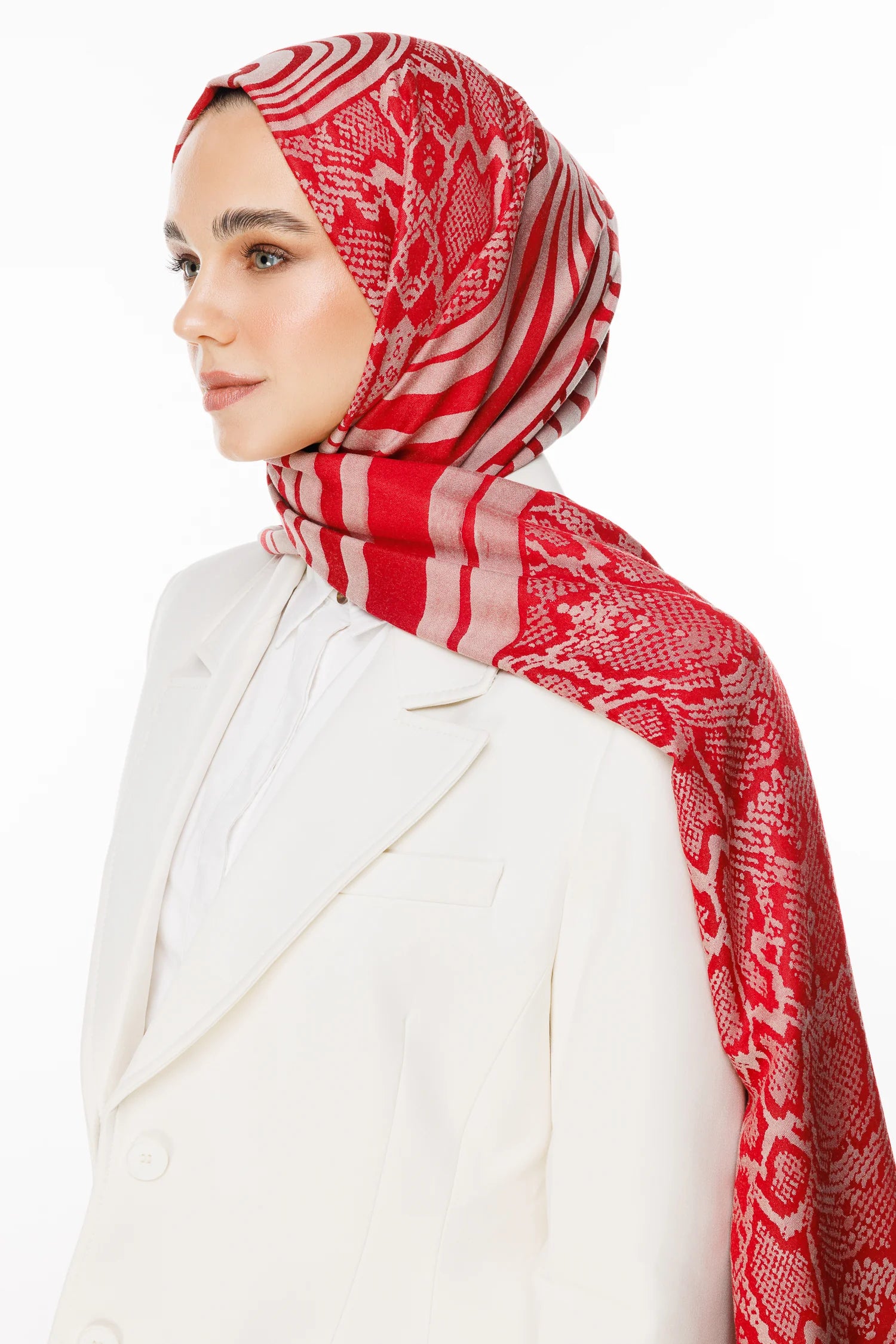 Riad Desen Çift Taraflı Şal