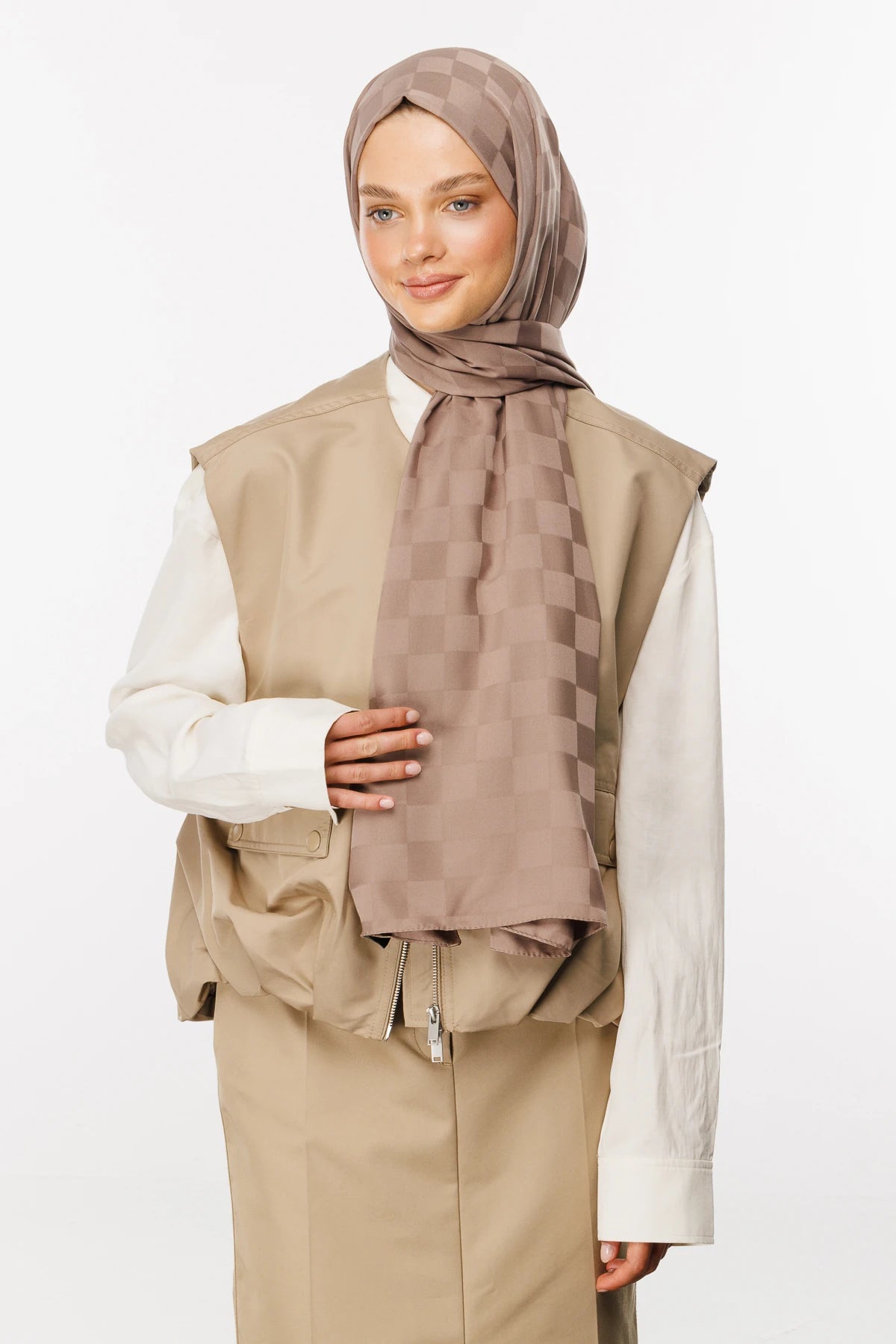 Dama Desen İpeksi Jakar Şal