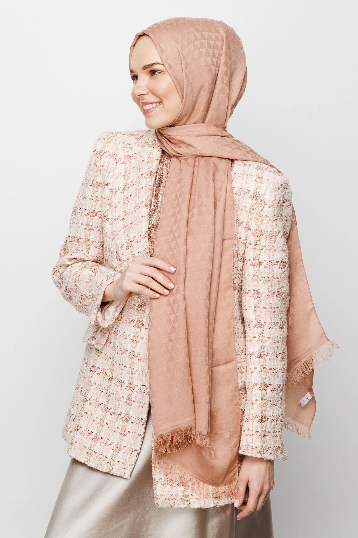 Prizma Desen Pamuk Jakar Şal