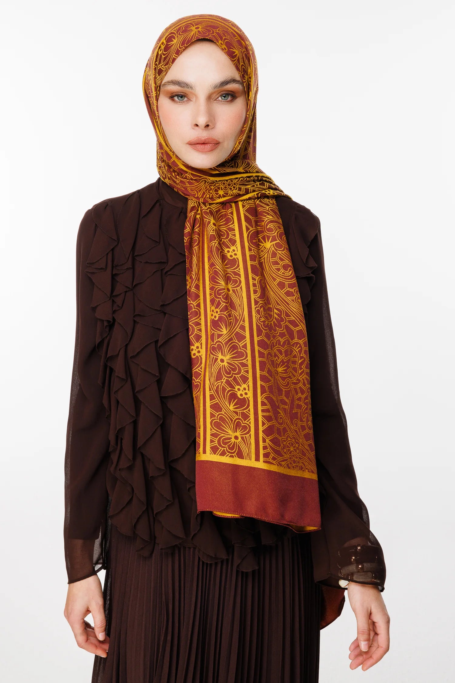 Lavin Desen Çift Taraflı Şal