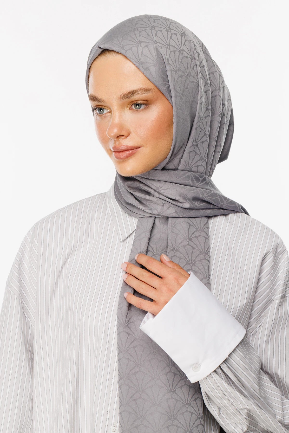 Lotus Desen İpeksi Jakar Şal