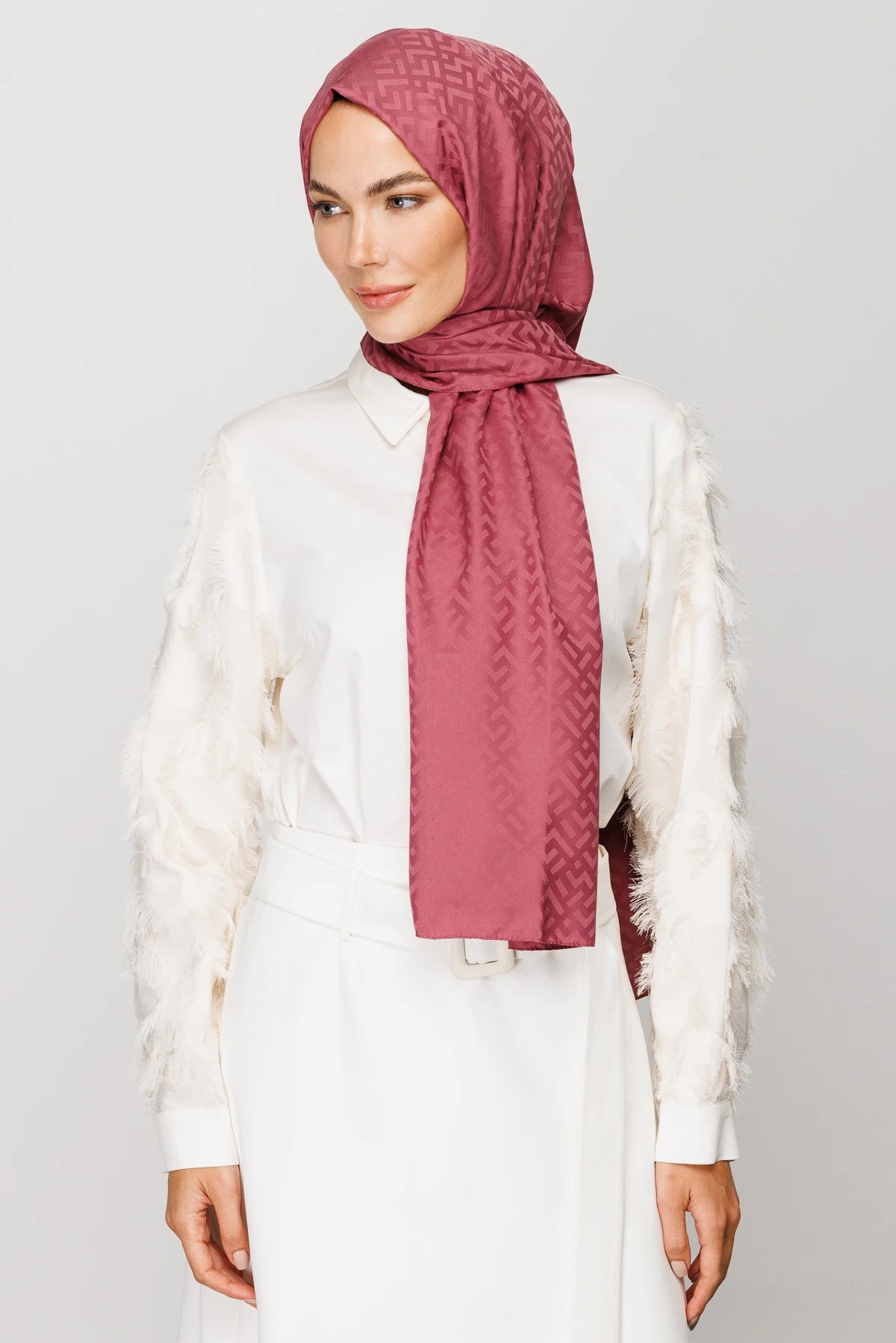 Z Desen İpeksi Jakar Şal