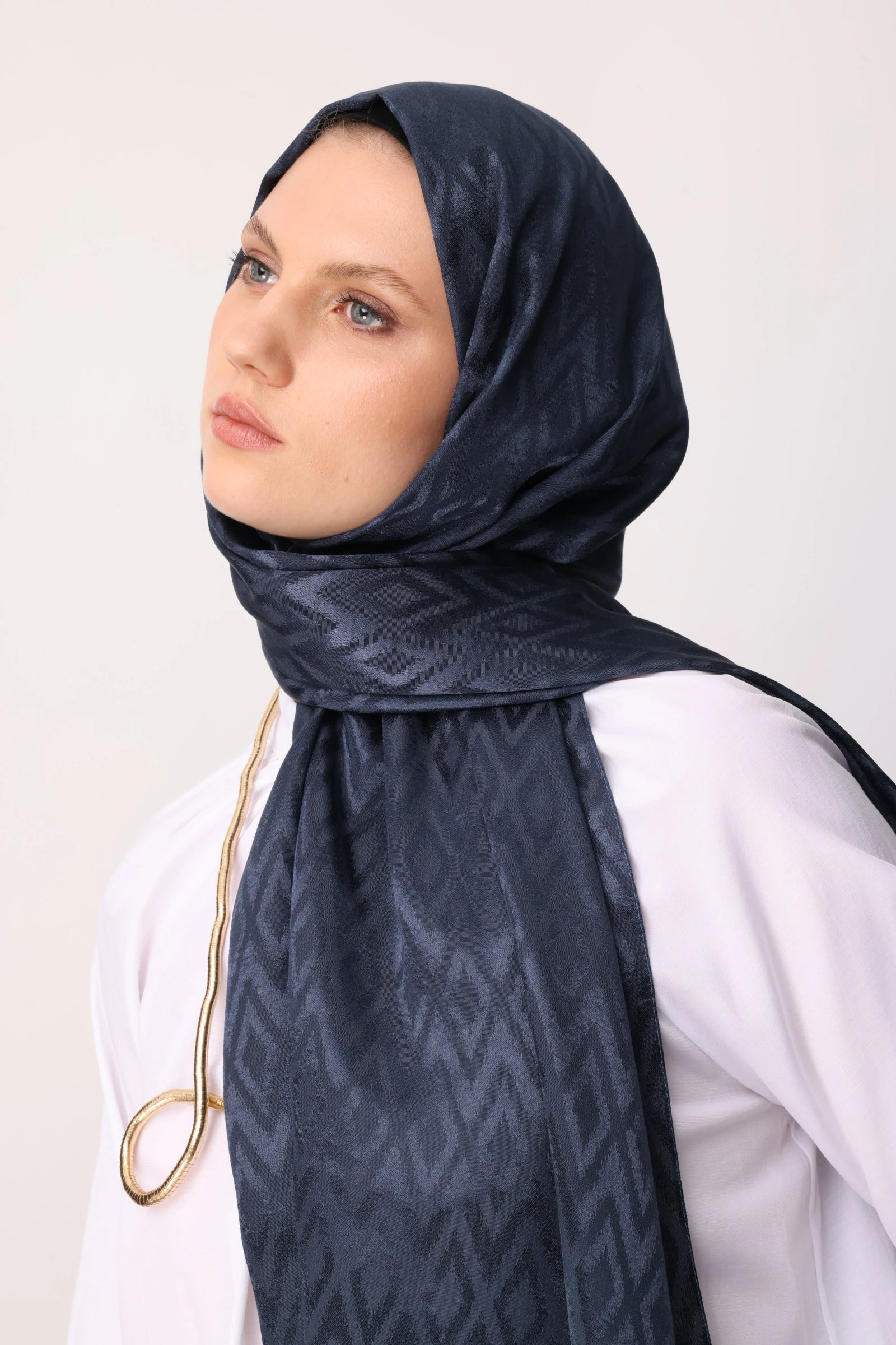 Karo Desen Parlak Jakar Şal