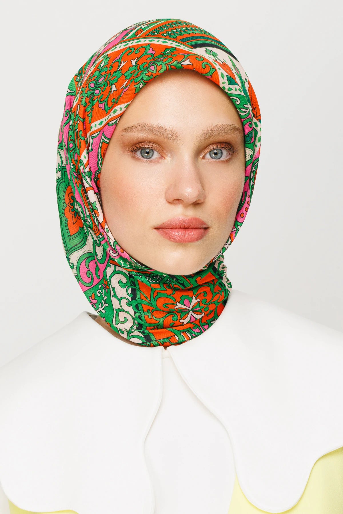 40 Yama Desen Dijital Soft Eşarp