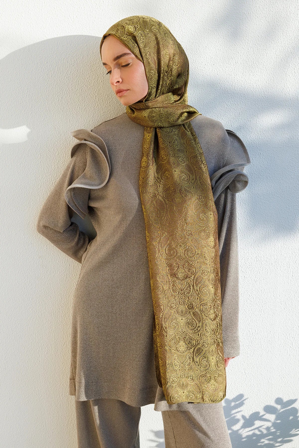 Moren Desen Shine Line Şal