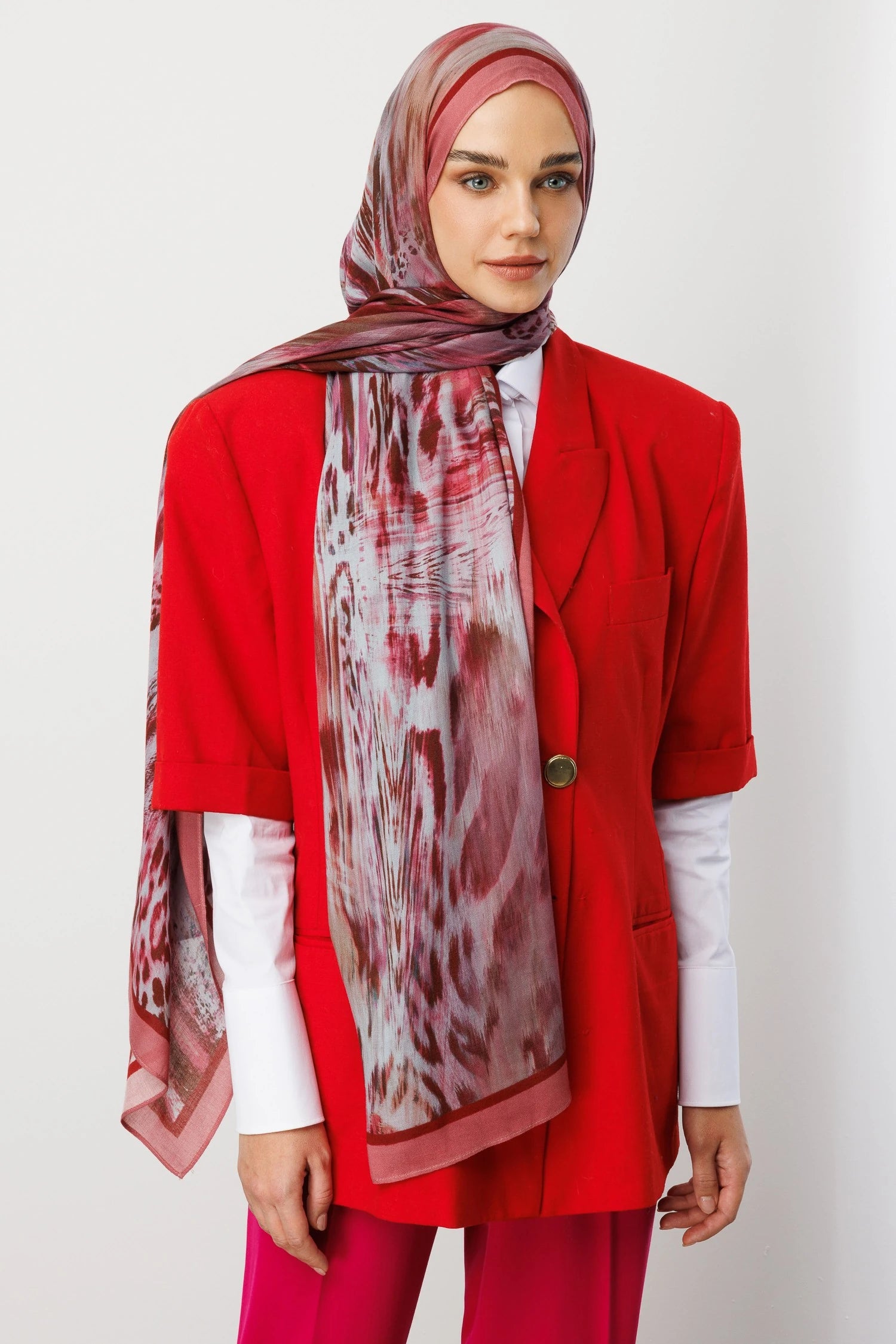 Leopar Desen Rami Şal