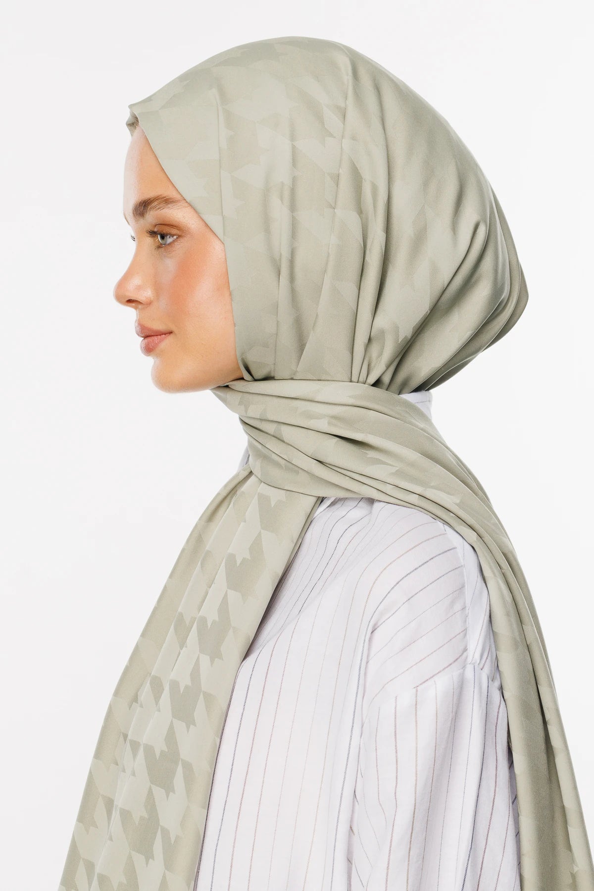 Kazayağı Desen İpeksi Jakar Şal