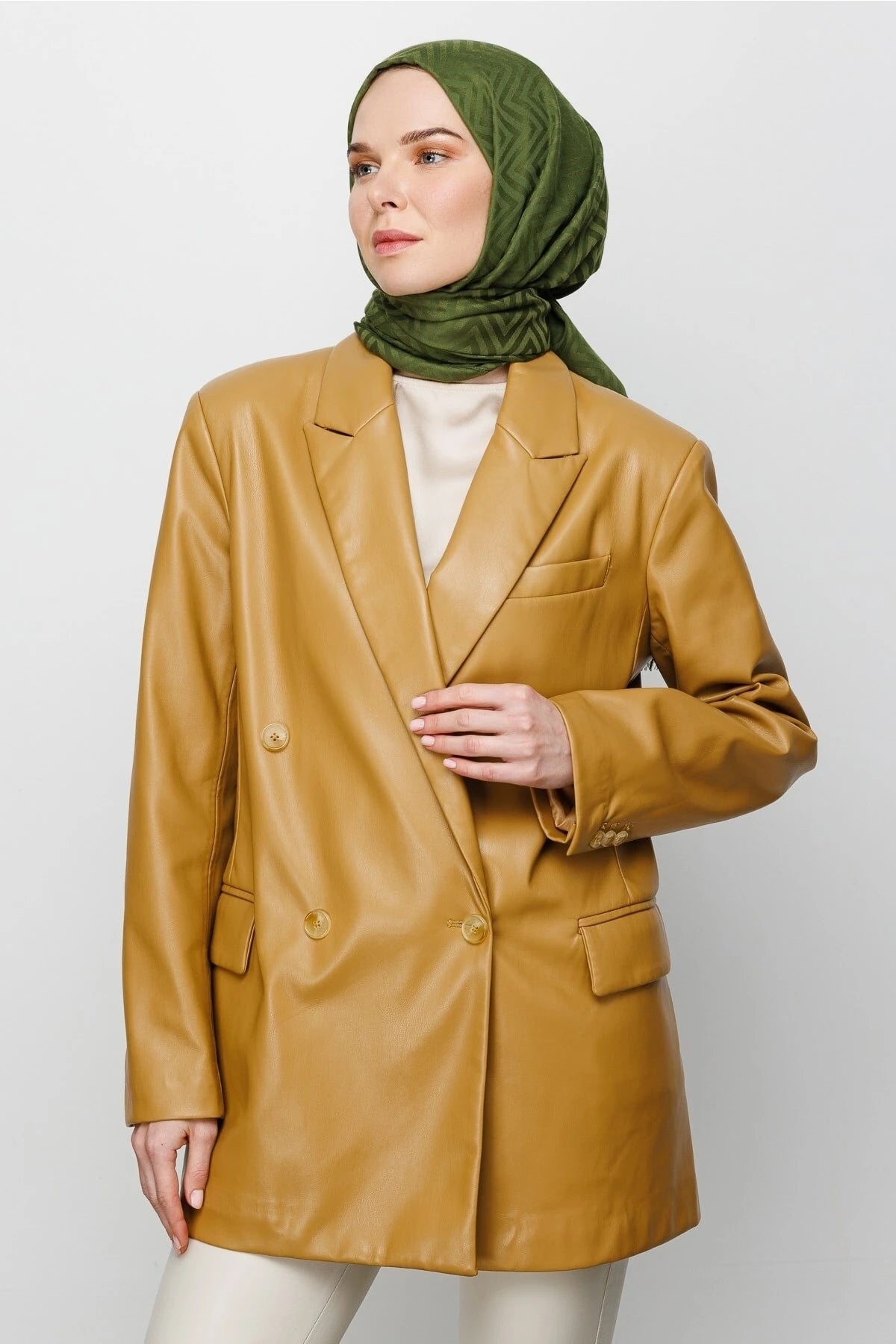 Zikzak Desen Pamuk Jakar Şal