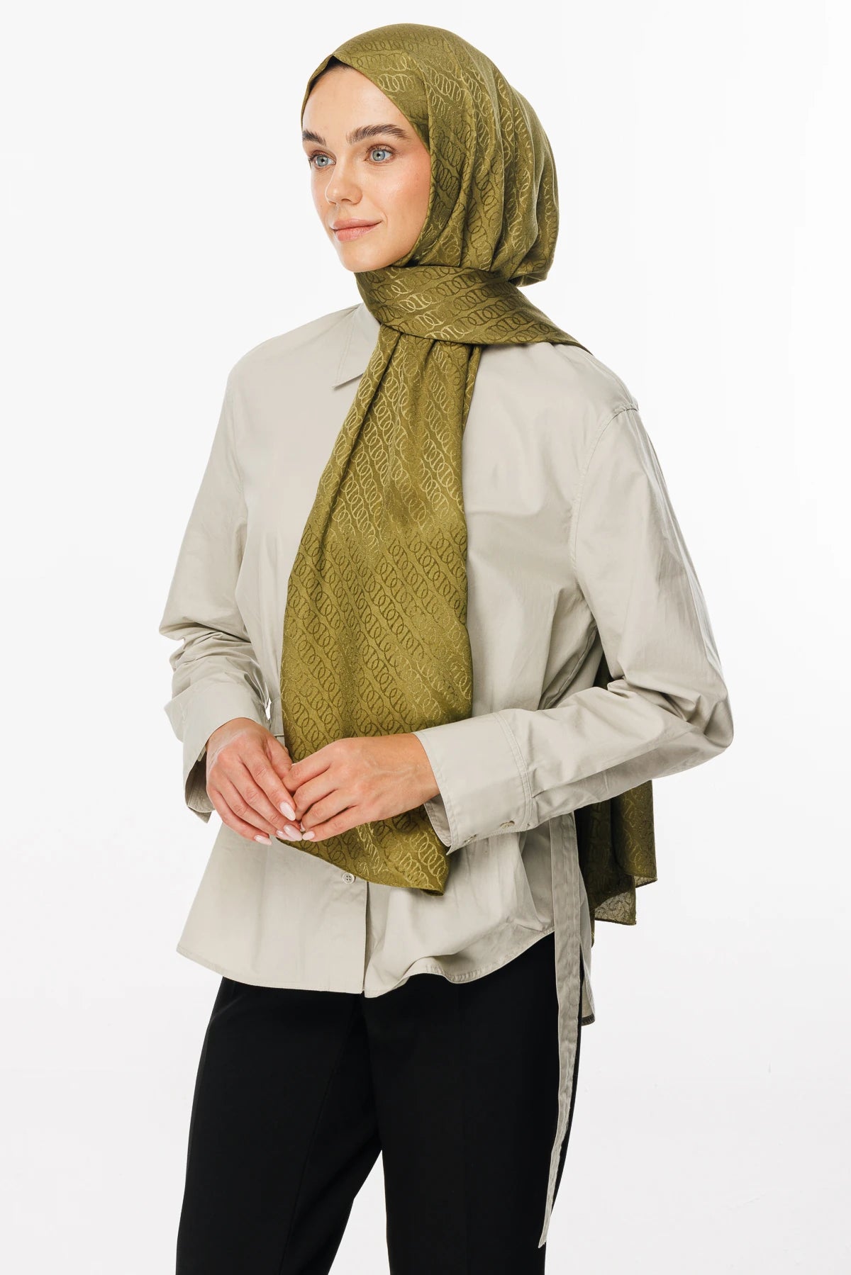 Forever Desen Parlak Jakar Şal