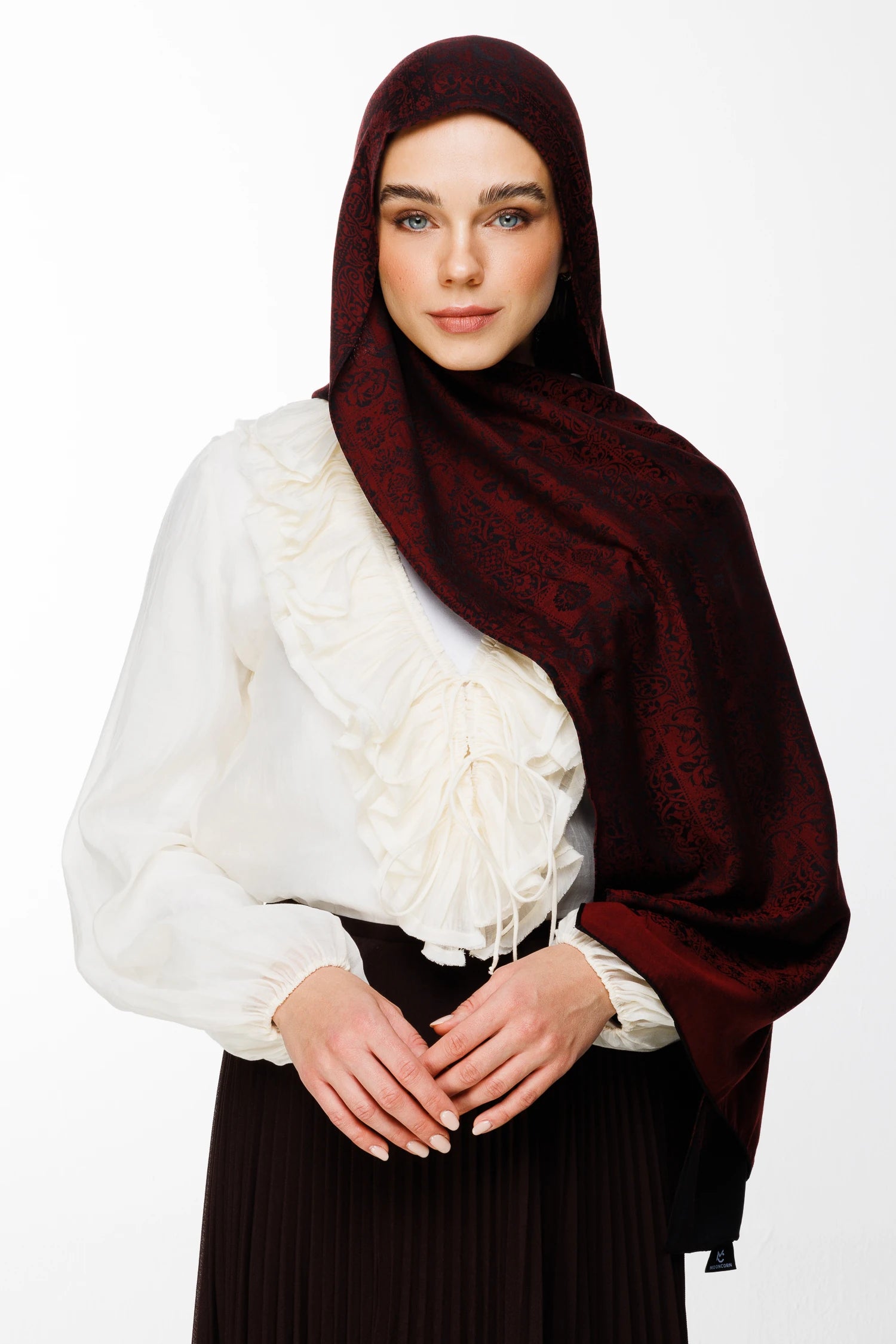 Henna Desen Çift Taraflı Şal