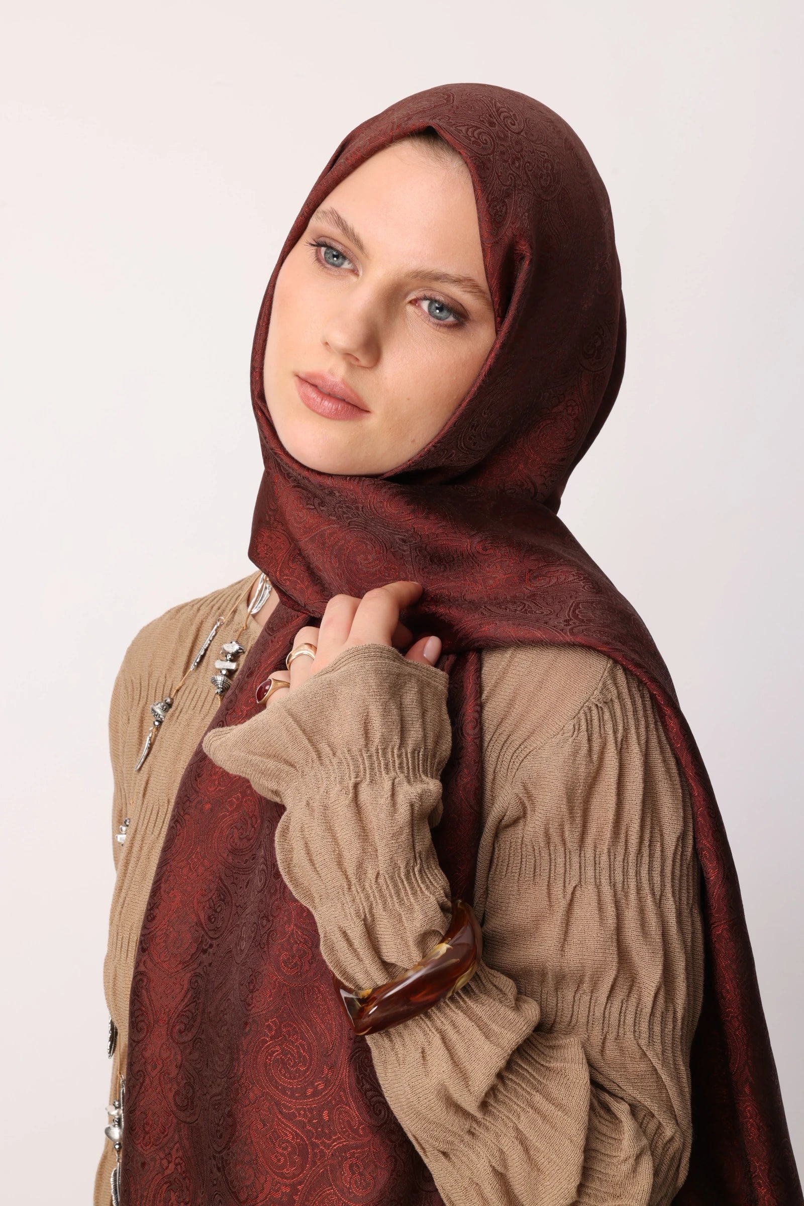 Moren Desen Shine Line Şal